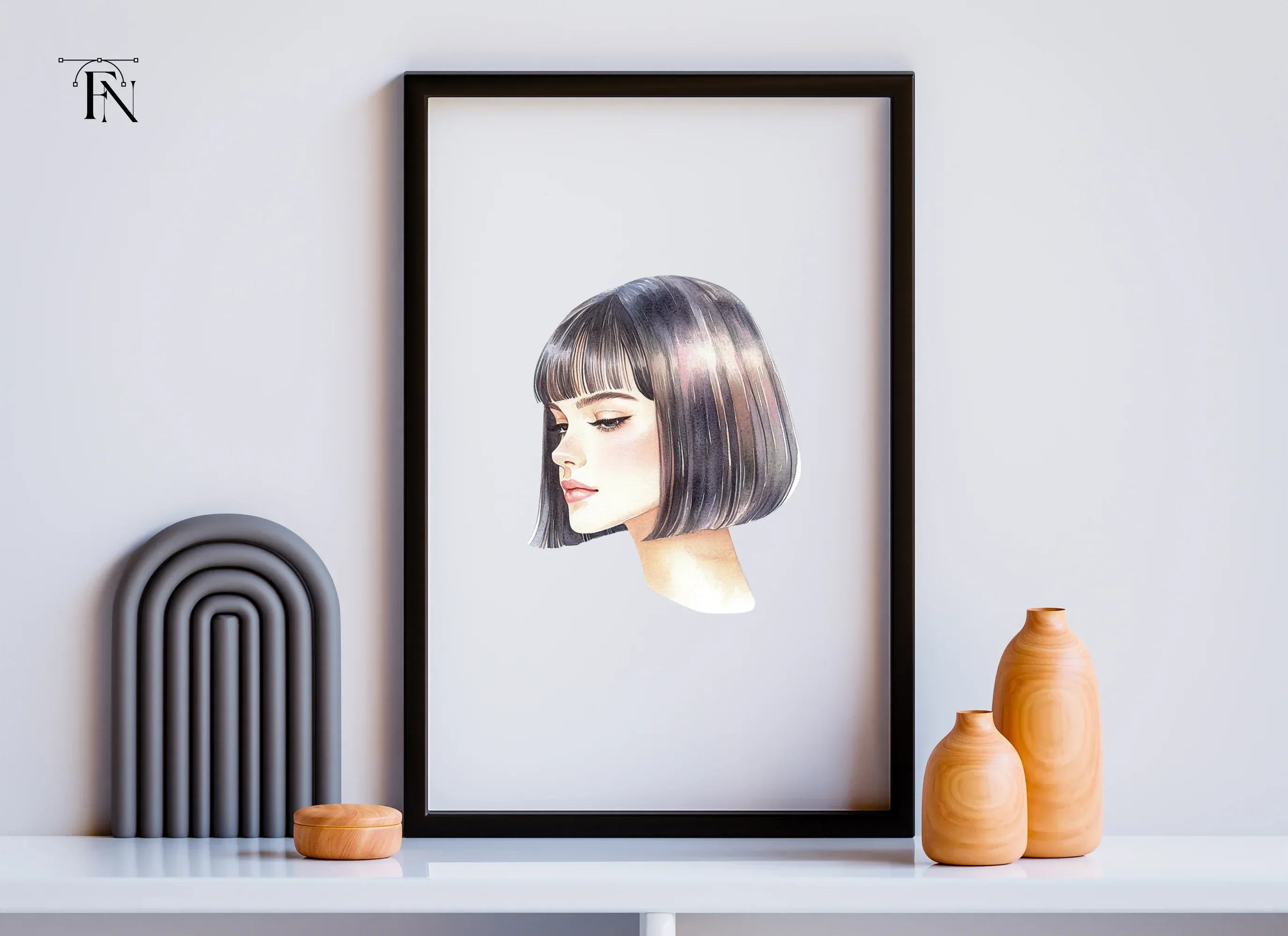 Stylish Bob Haircut Woman Clipart Bundle - Image 6