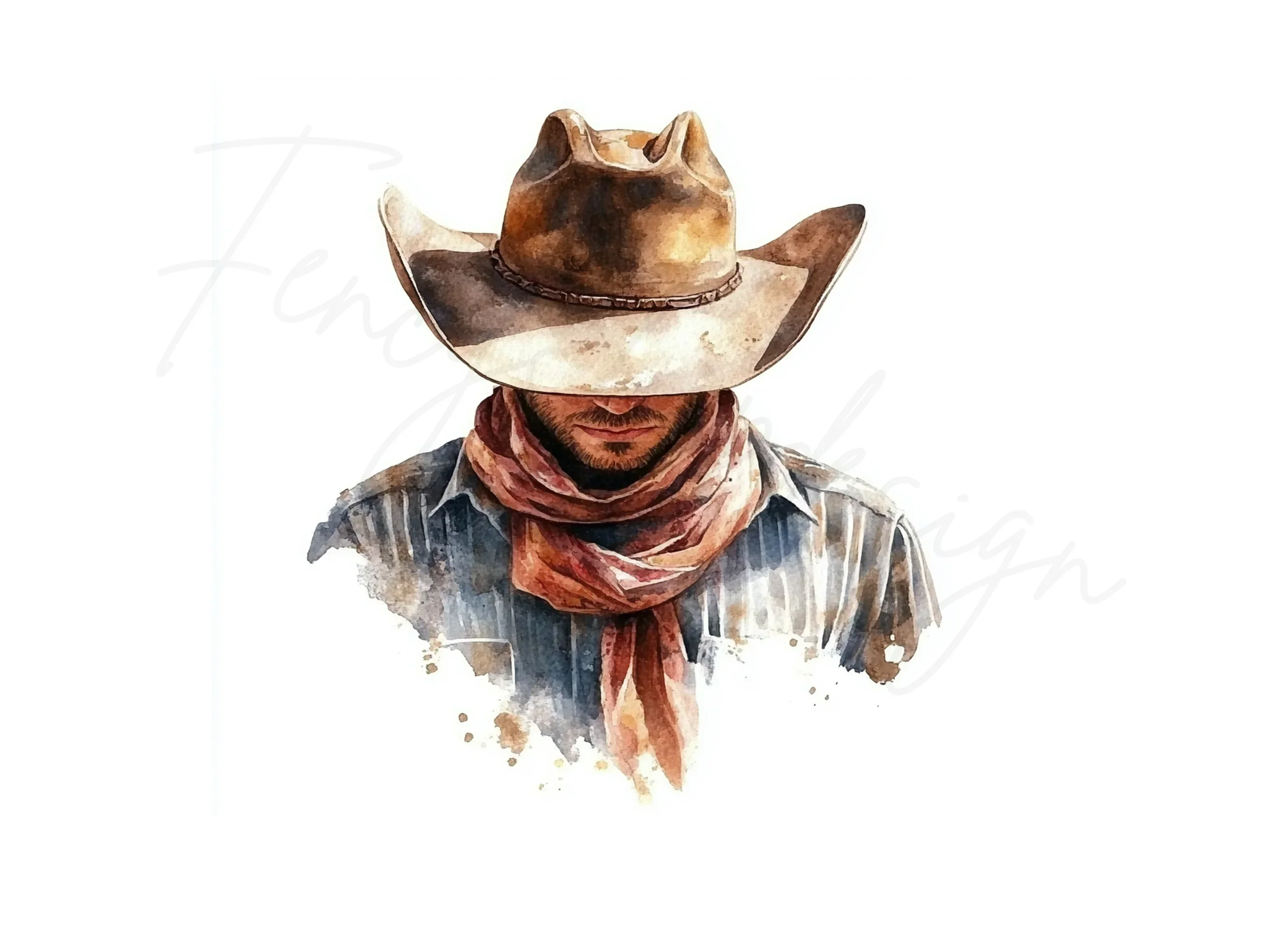 Stylish Cowboy Fashion Clipart Bundle - Image 2