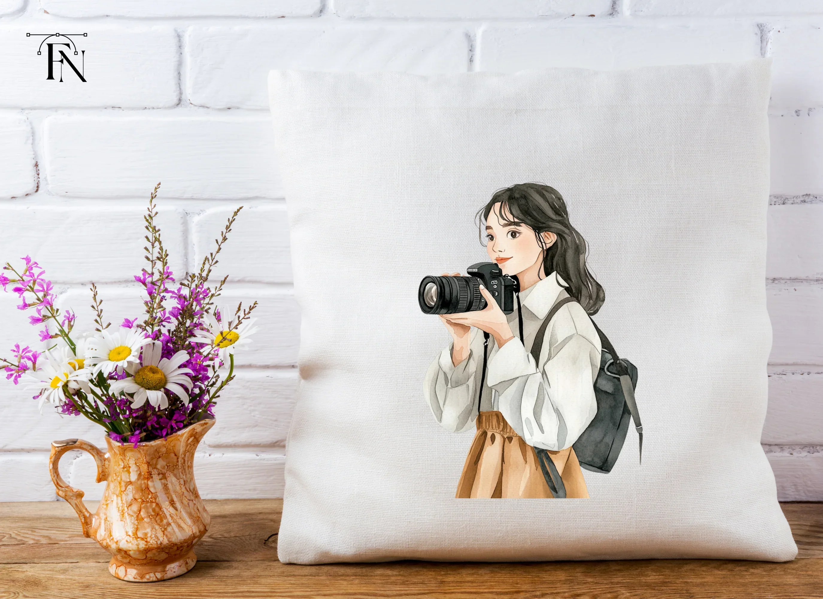 Stylish Girl Photographer Clipart Bundle - Image 5