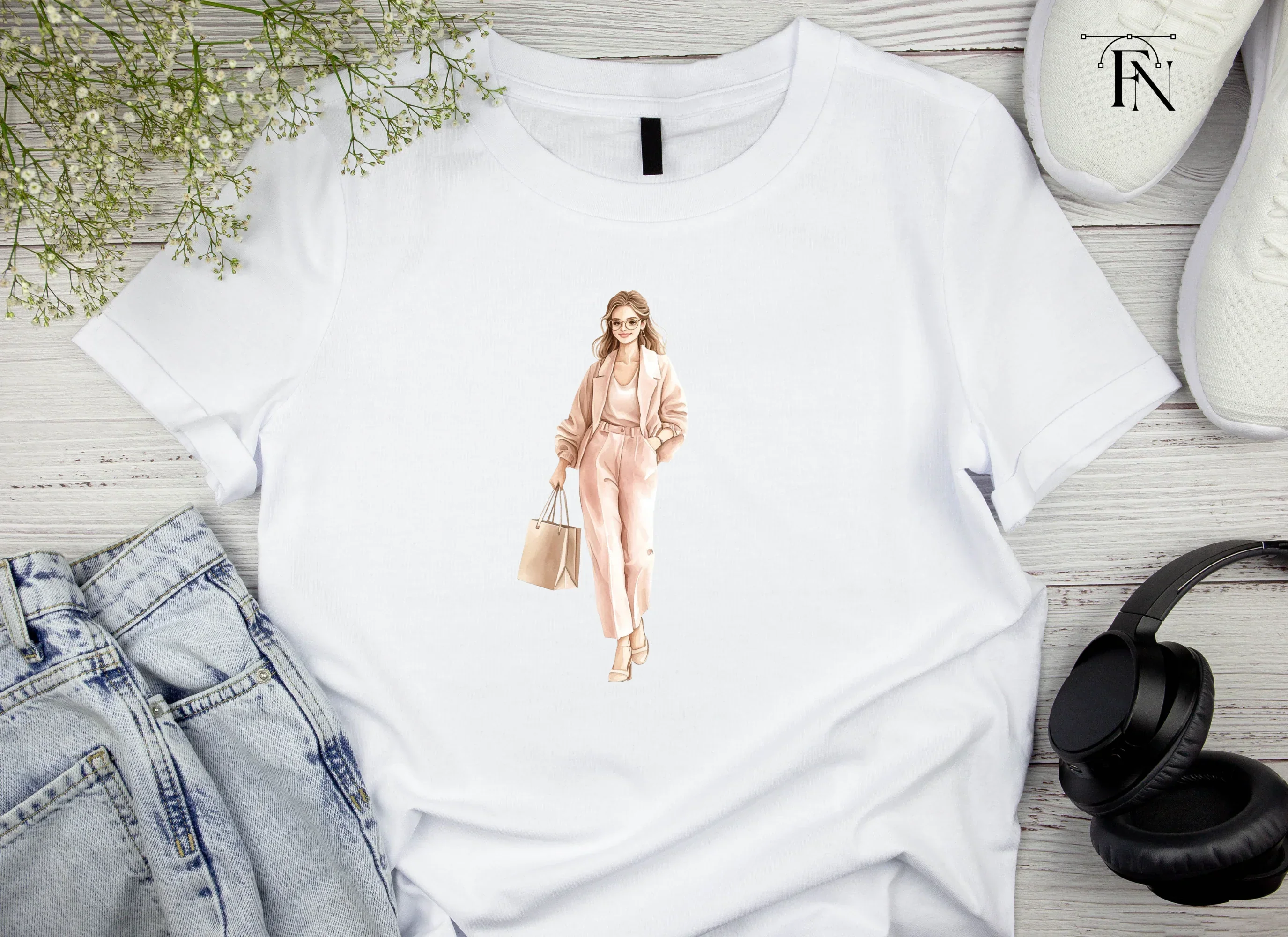 Stylish Woman Shopping Clipart Bundle - Image 4