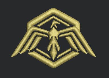 Stylized Bird Embroidery Design
