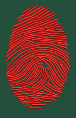 Stylized Finger Print Embroidery Design