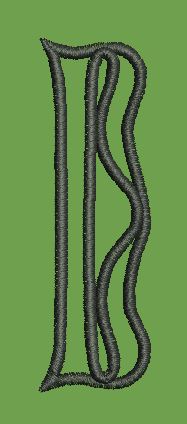 Stylized Letter B Embroidery Design