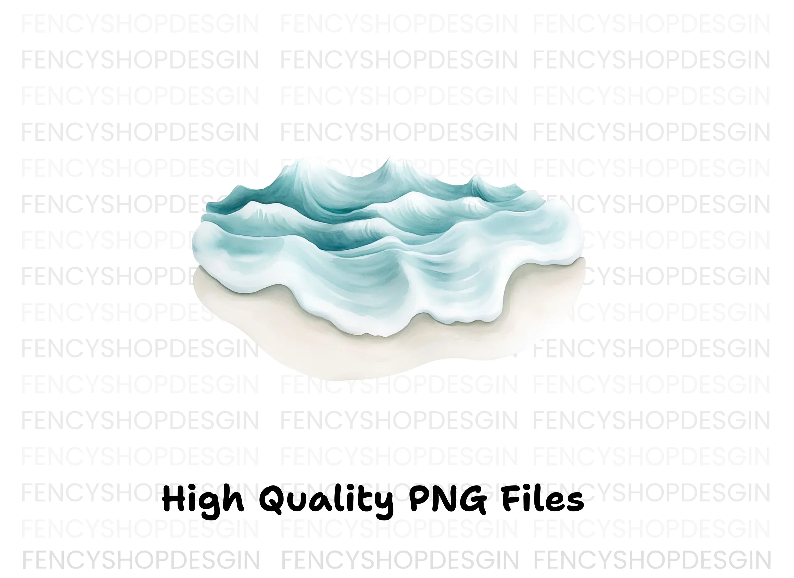 Stylized Ocean Waves Clipart Bundle - Image 3