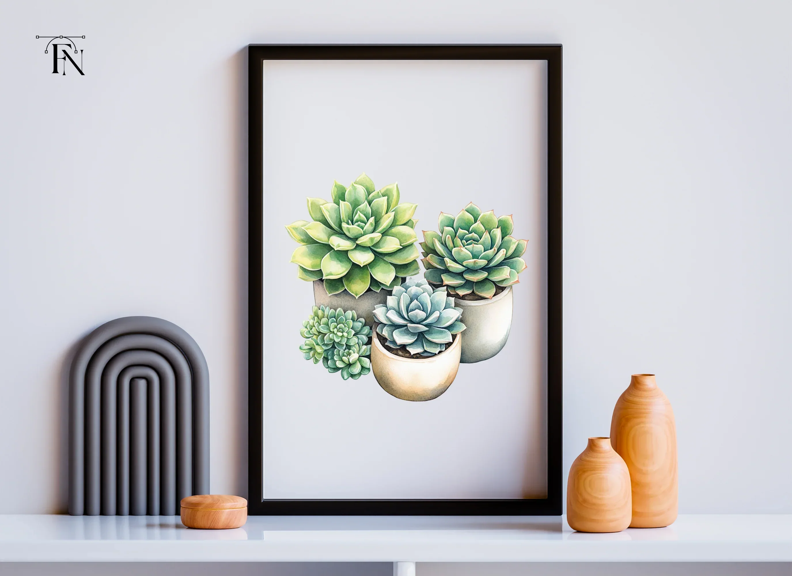 Succulent Plant Clipart Bundle - Image 6