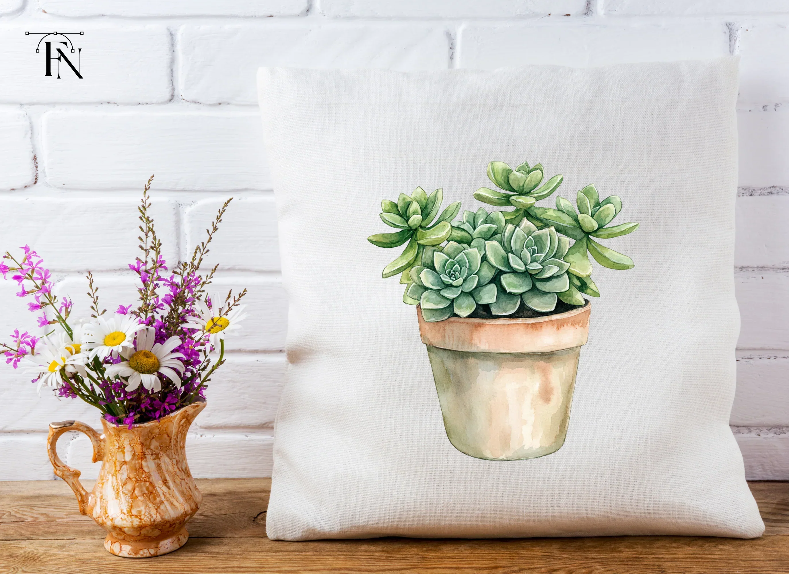 Succulent Plant Pot Clipart Bundle - Image 3