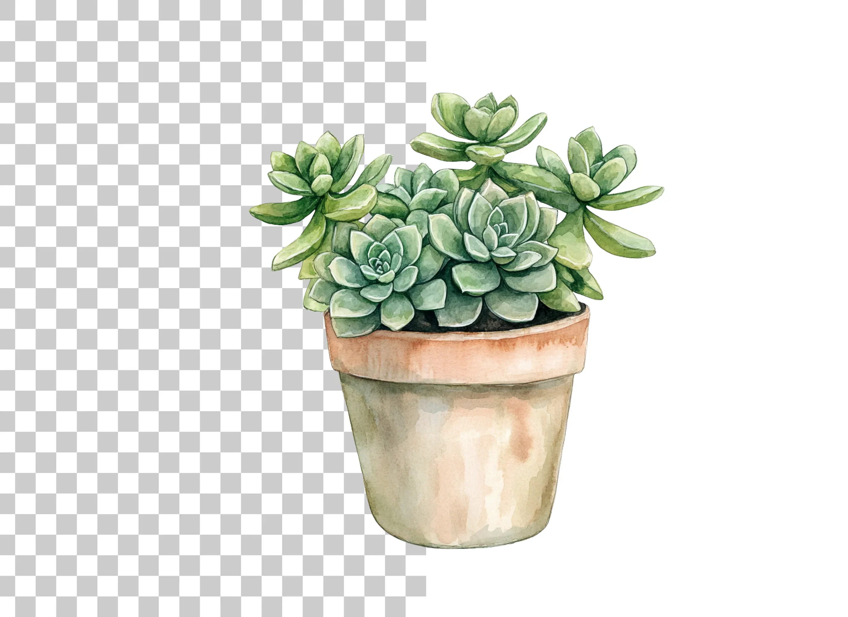 Succulent Plant Pot Clipart Bundle - Image 6