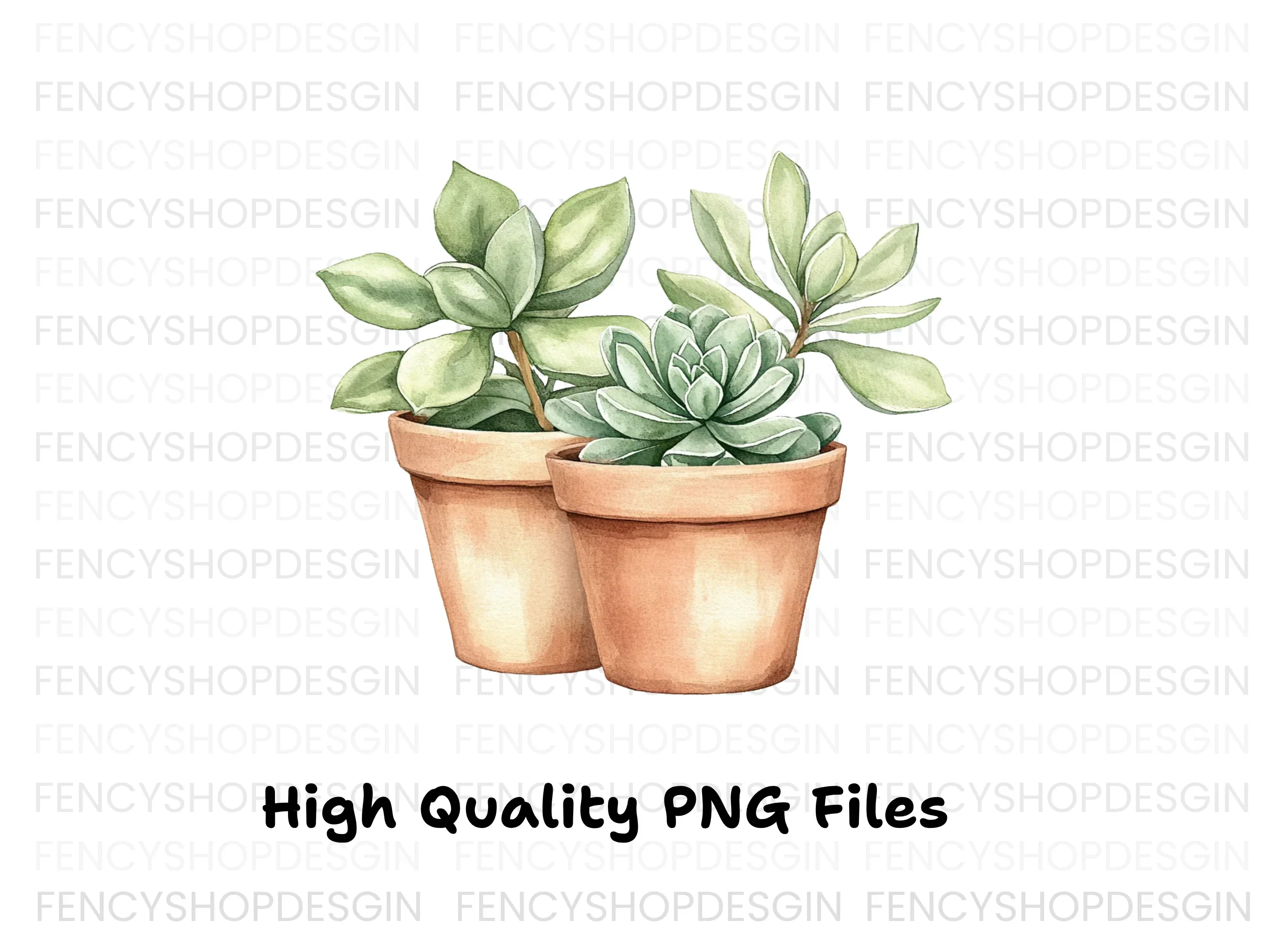 Succulent Plants Clipart Bundle - Image 3