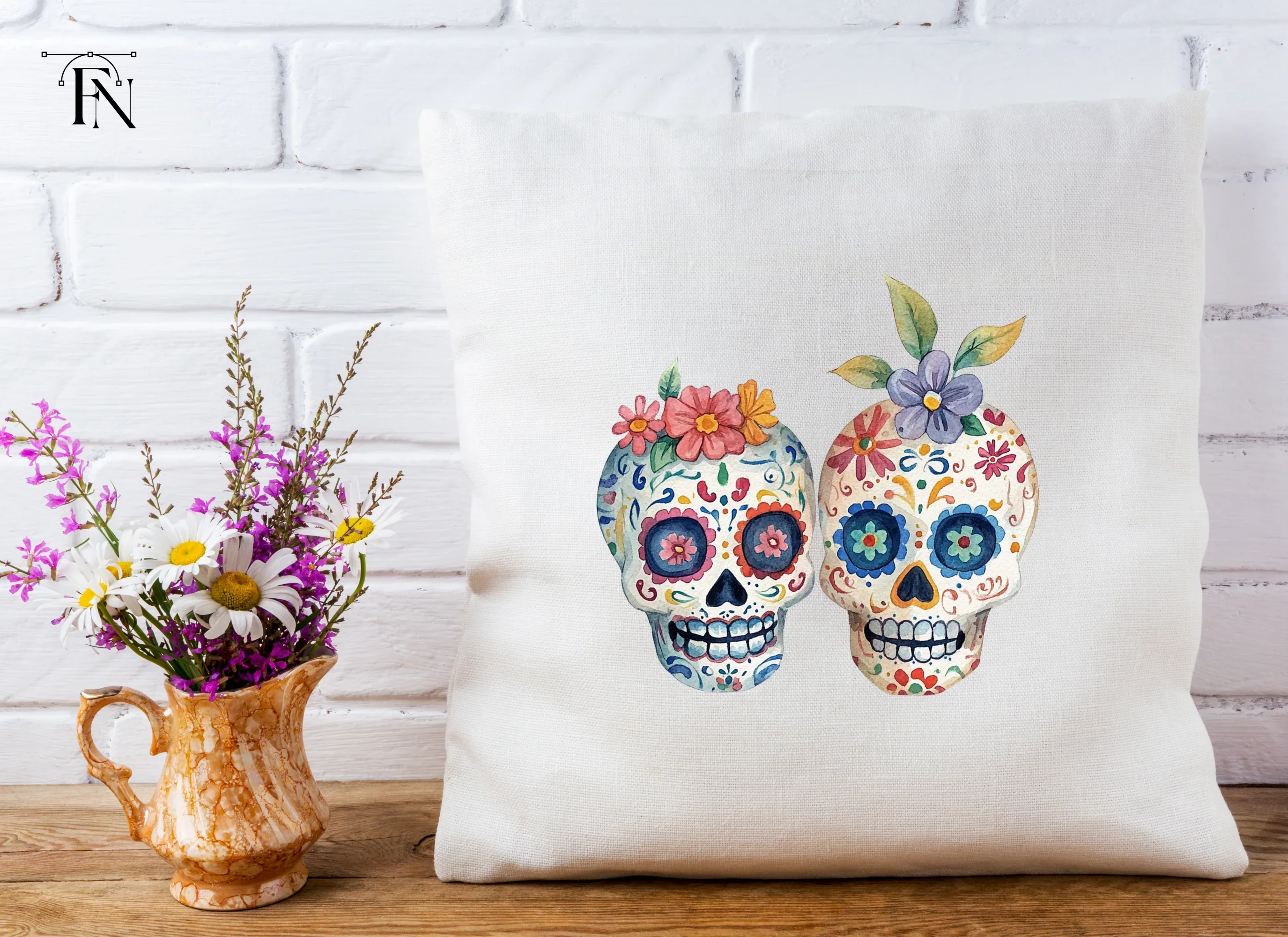 Sugar Skull Couples Clipart Bundle - Image 5