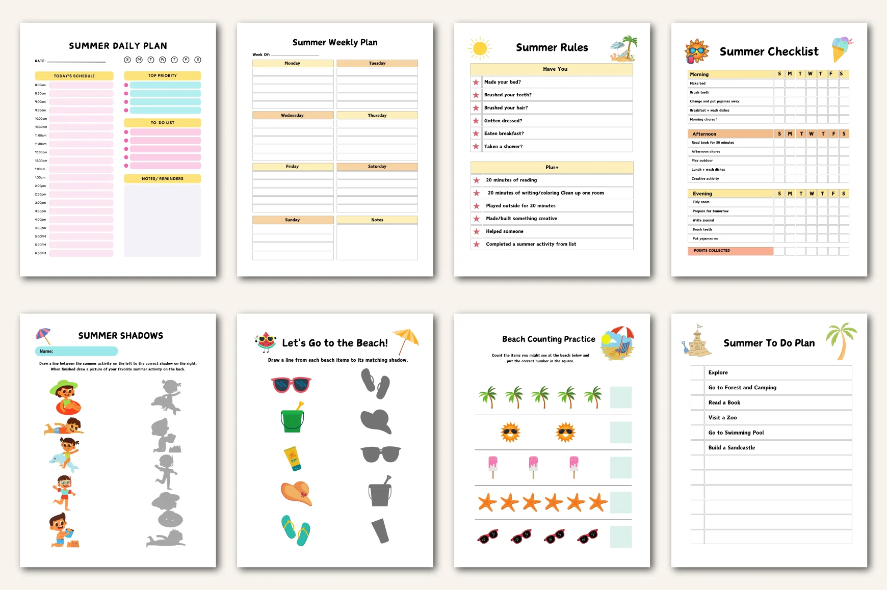 Summer Activity Planner for Children - Image 3