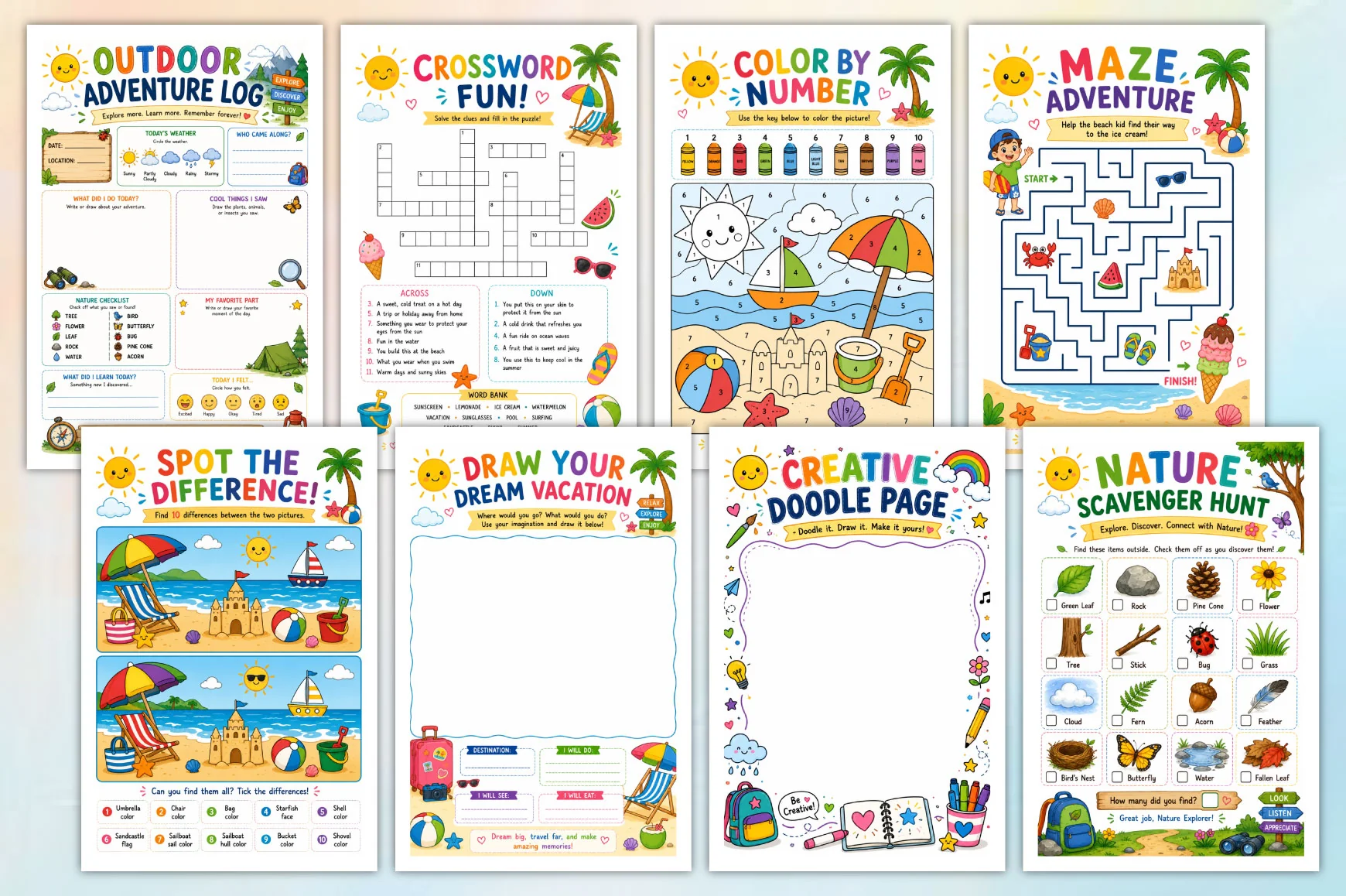 Summer Learning Activity For Kids Journal - Image 2
