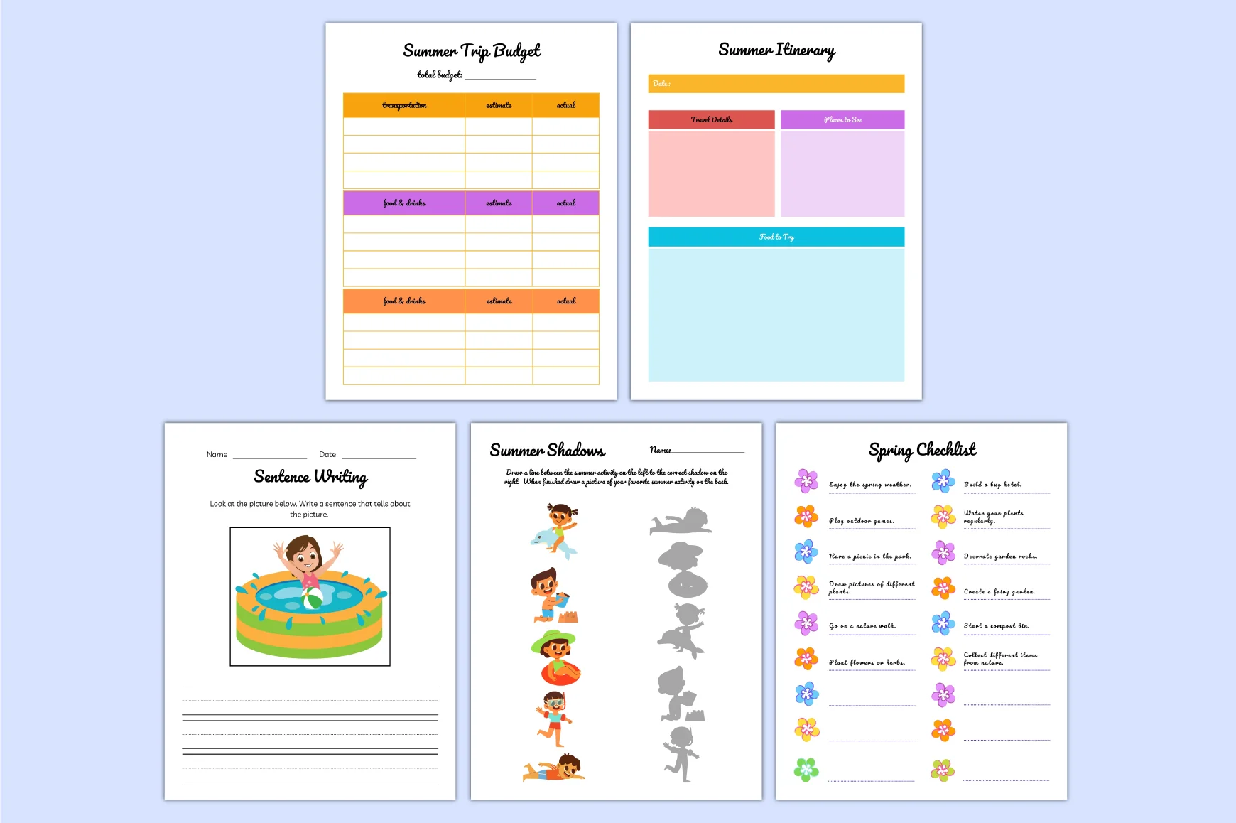 Summer Vacation For Kids Planner - Image 3