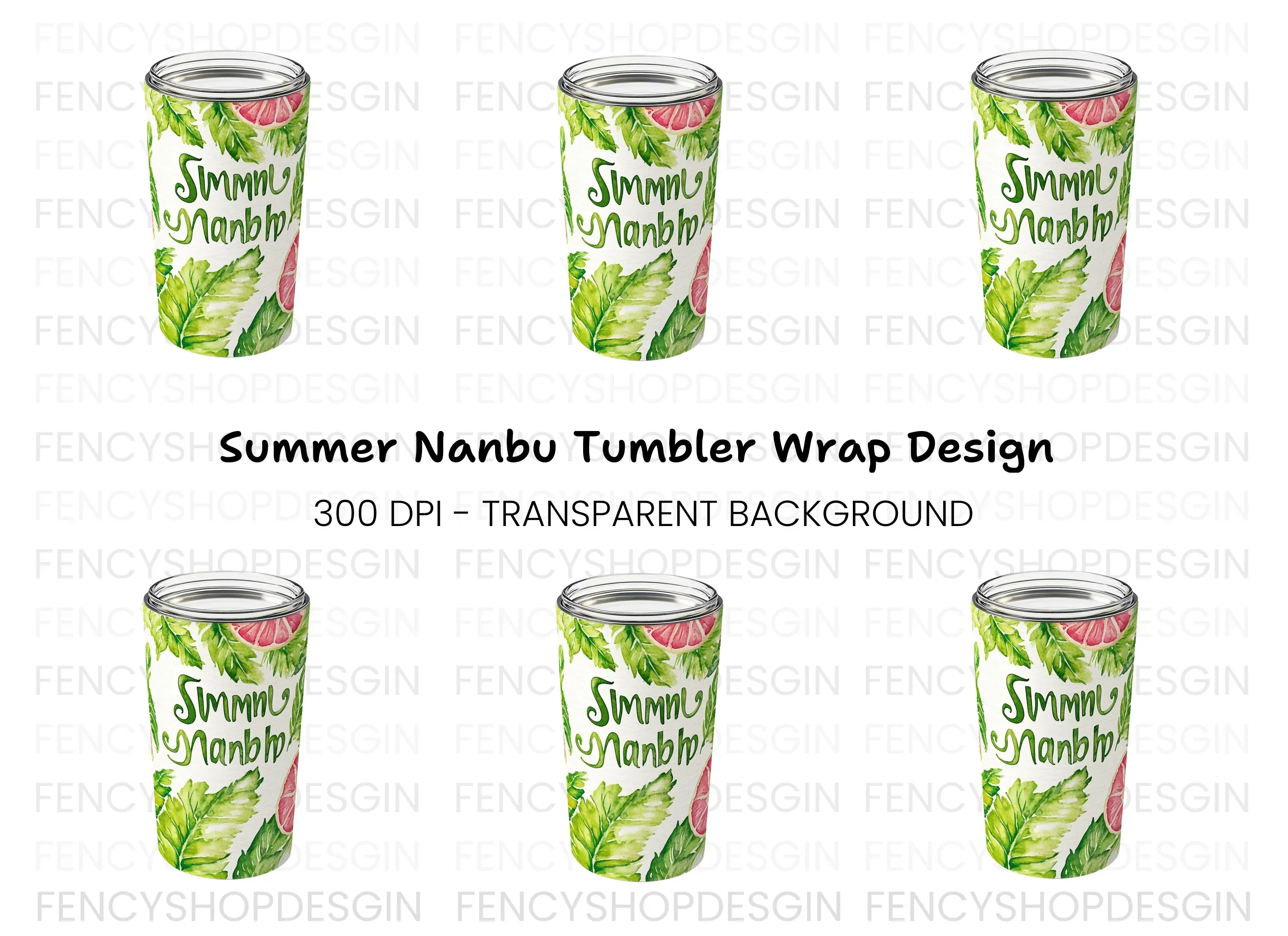 Summer Vibes Tumbler Clipart Bundle