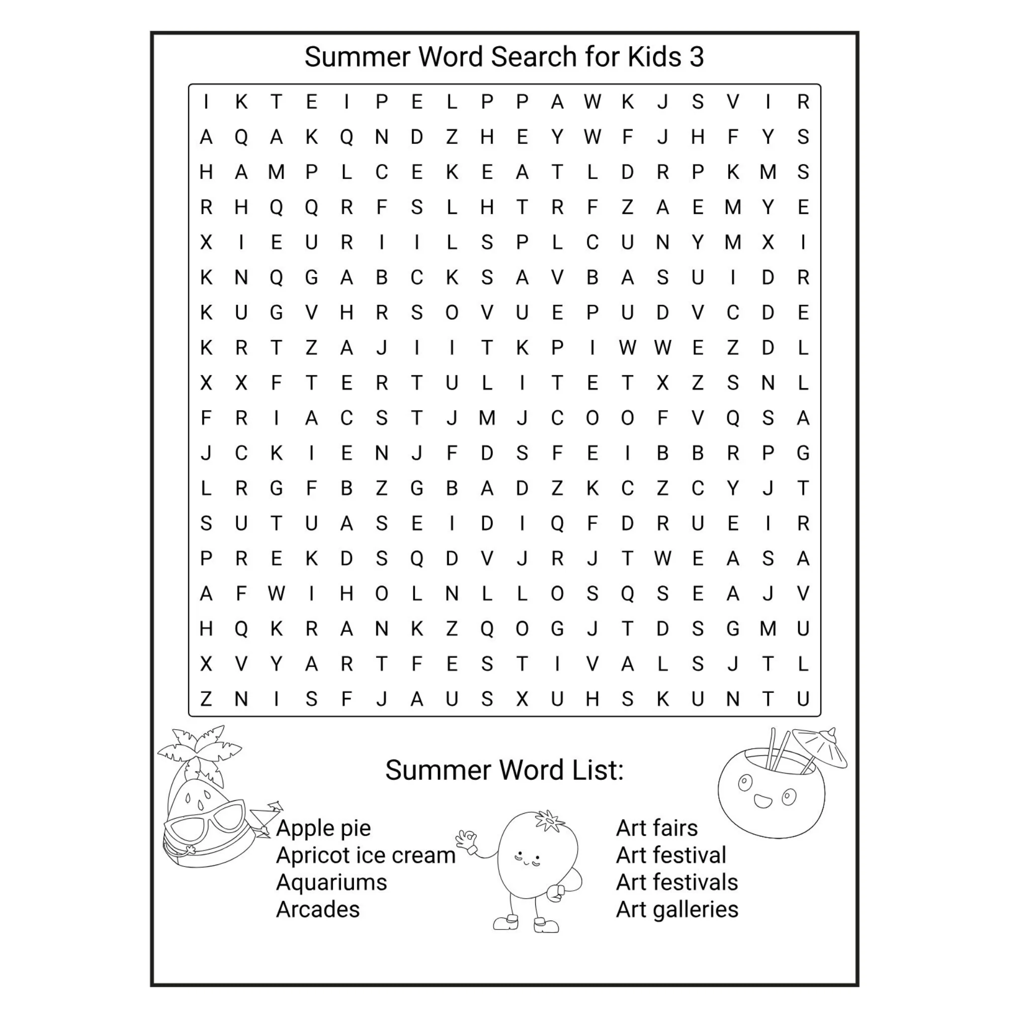 Summer Word Search for Kids - Image 3