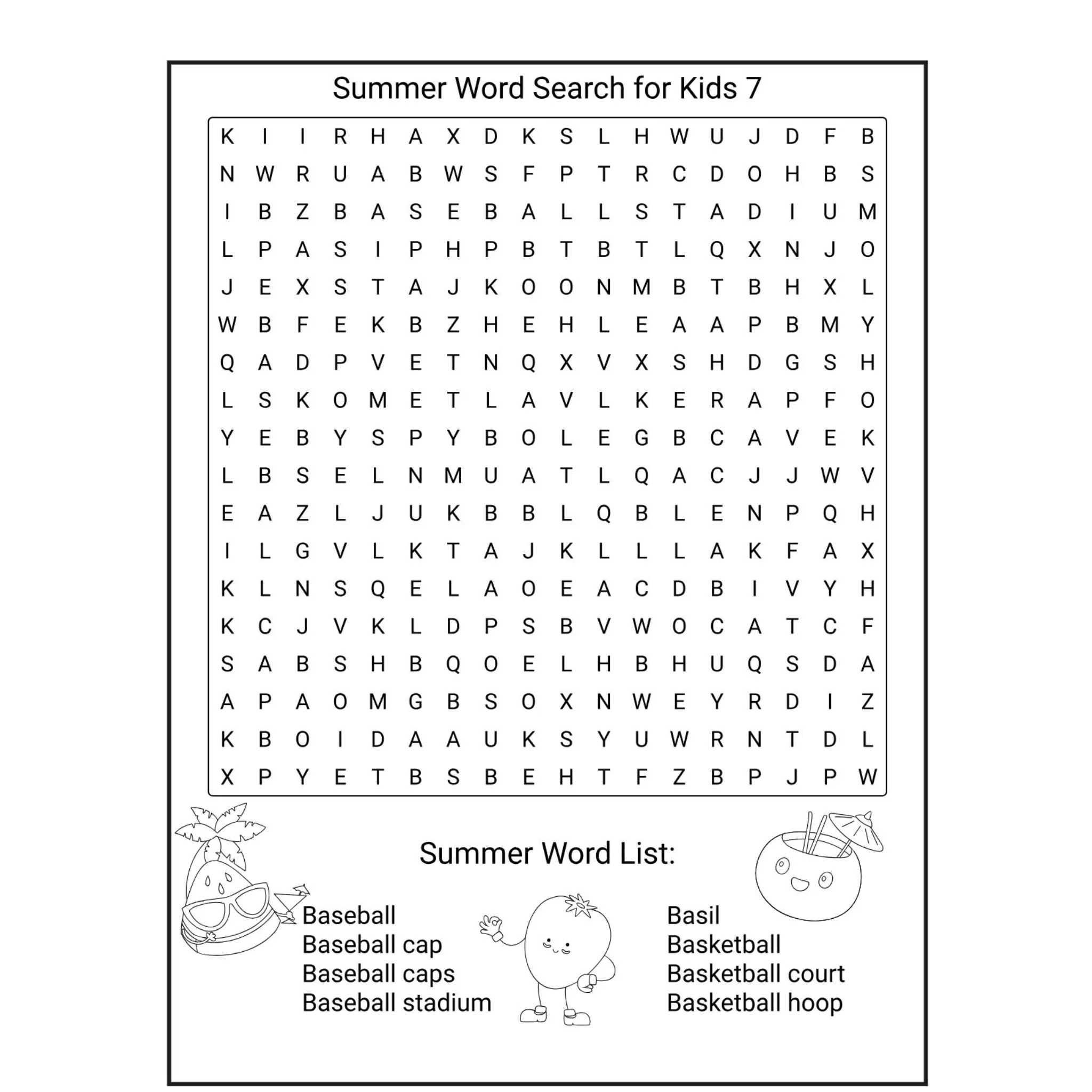 Summer Word Search for Kids - Image 5
