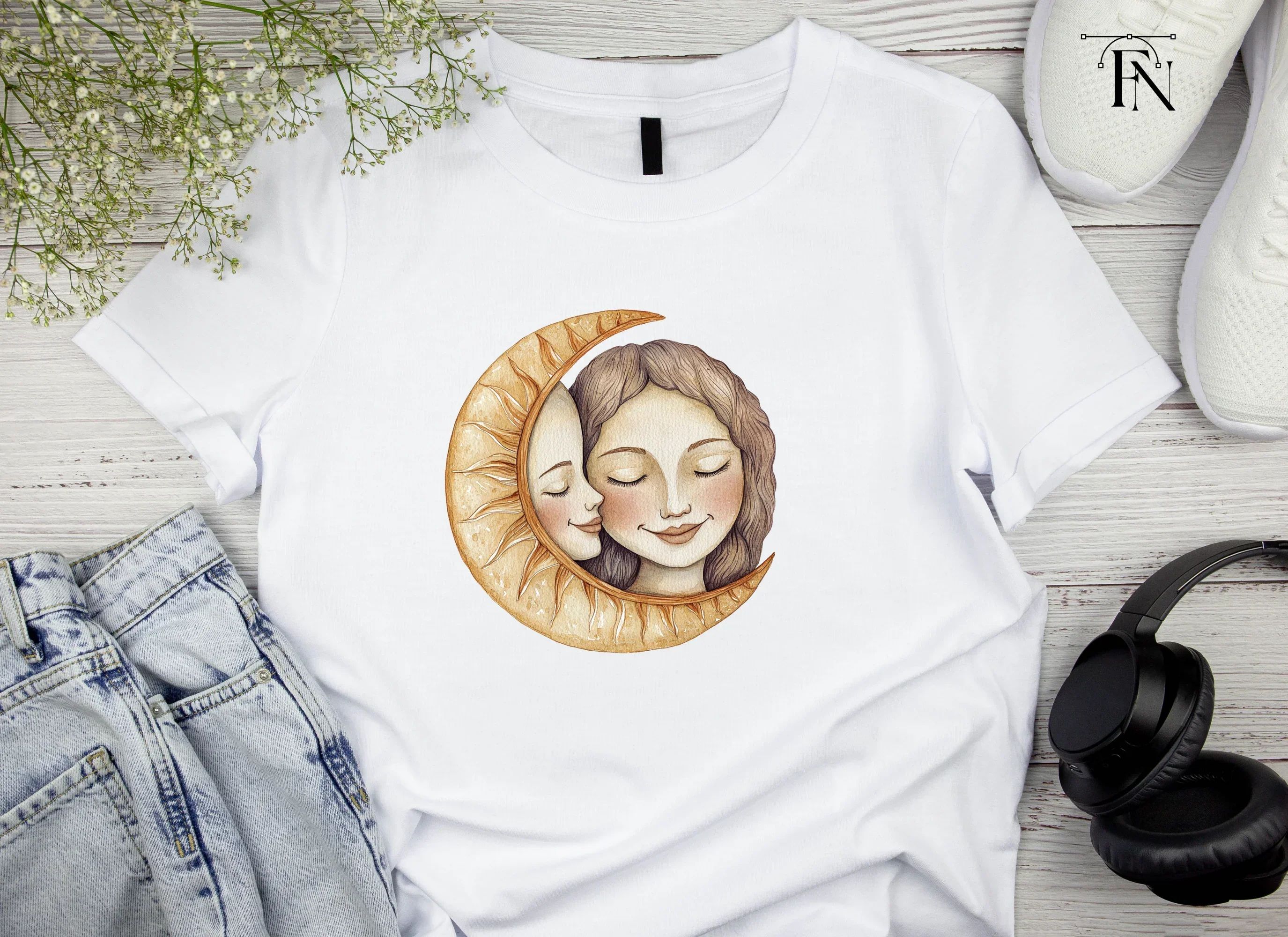 Sun and Moon Embrace Clipart Bundle - Image 5