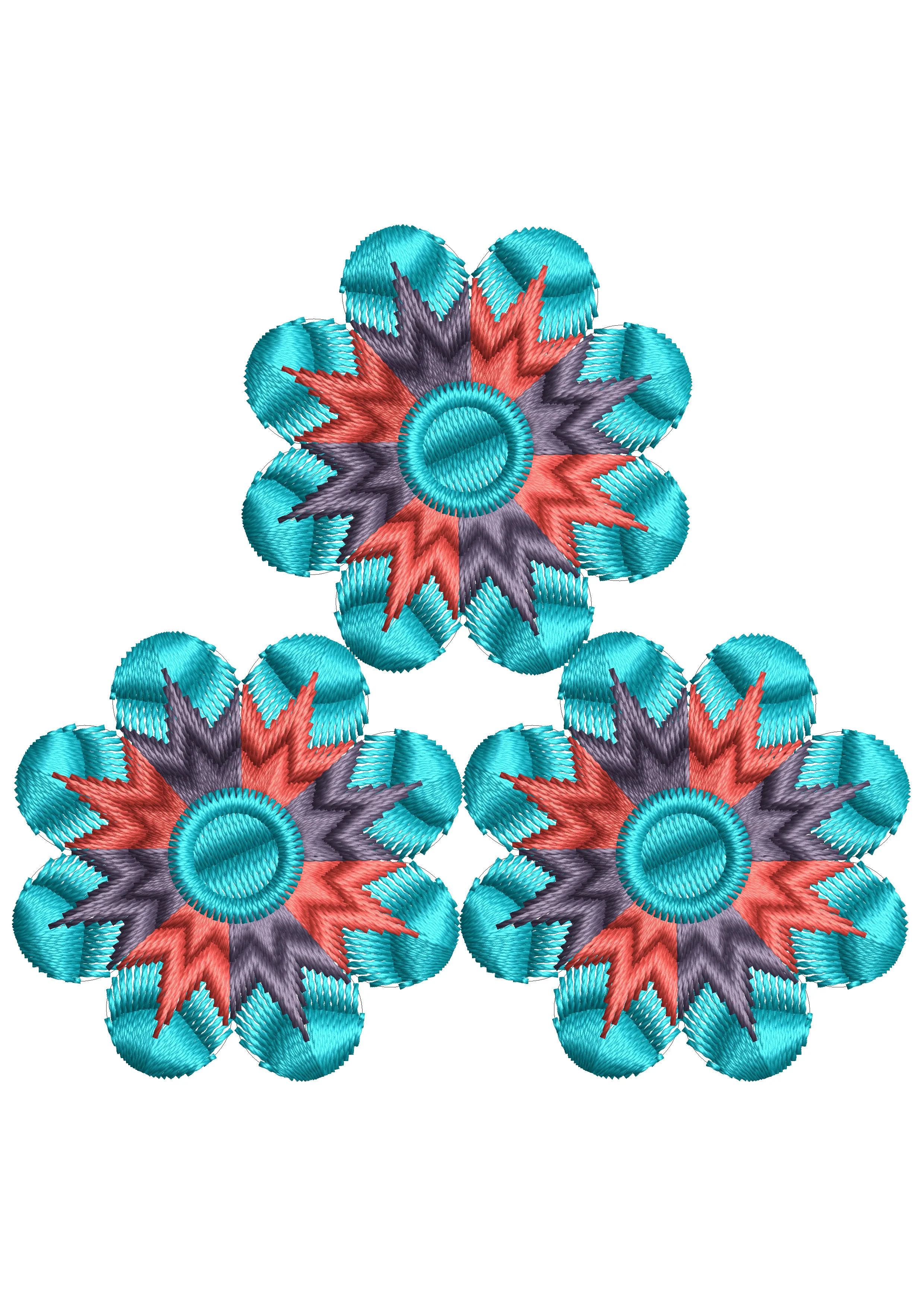 Sun Art Embroidery Design