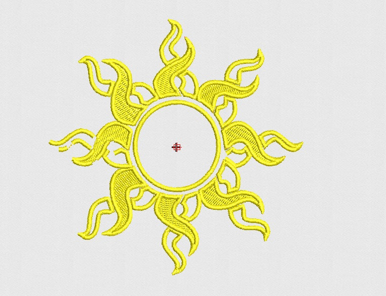 Sun Embroidery Design