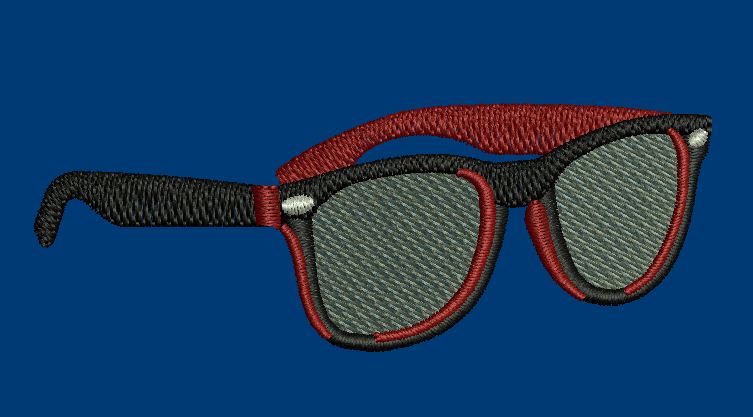 Sun Glasses Embroidery Design