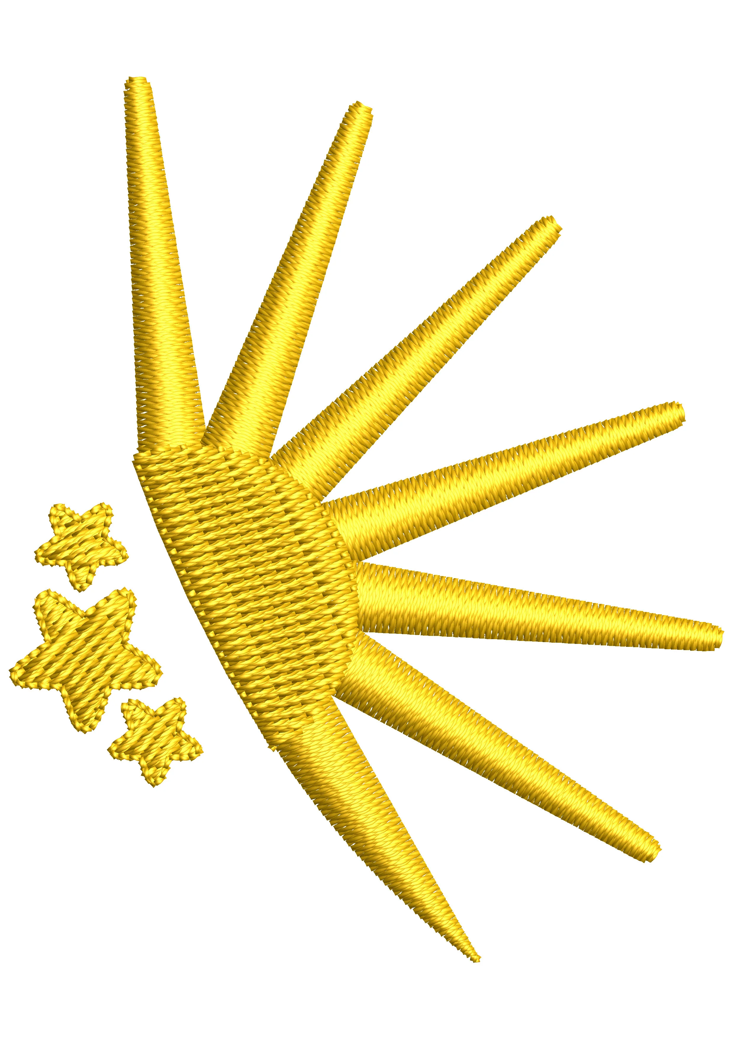 Sun Star Embroidery Design