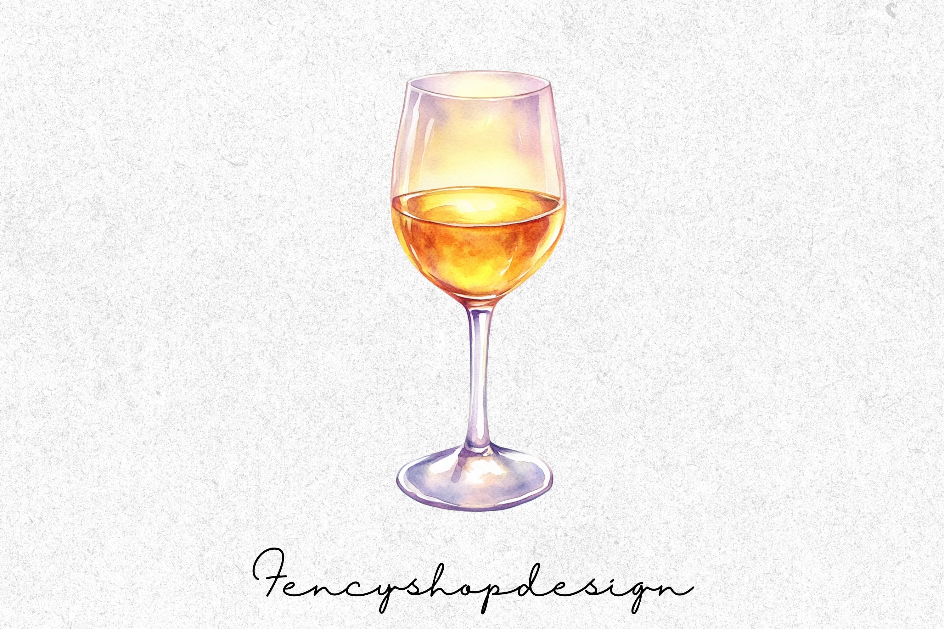 Sunset Wine Glass Clipart Bundle - Image 6