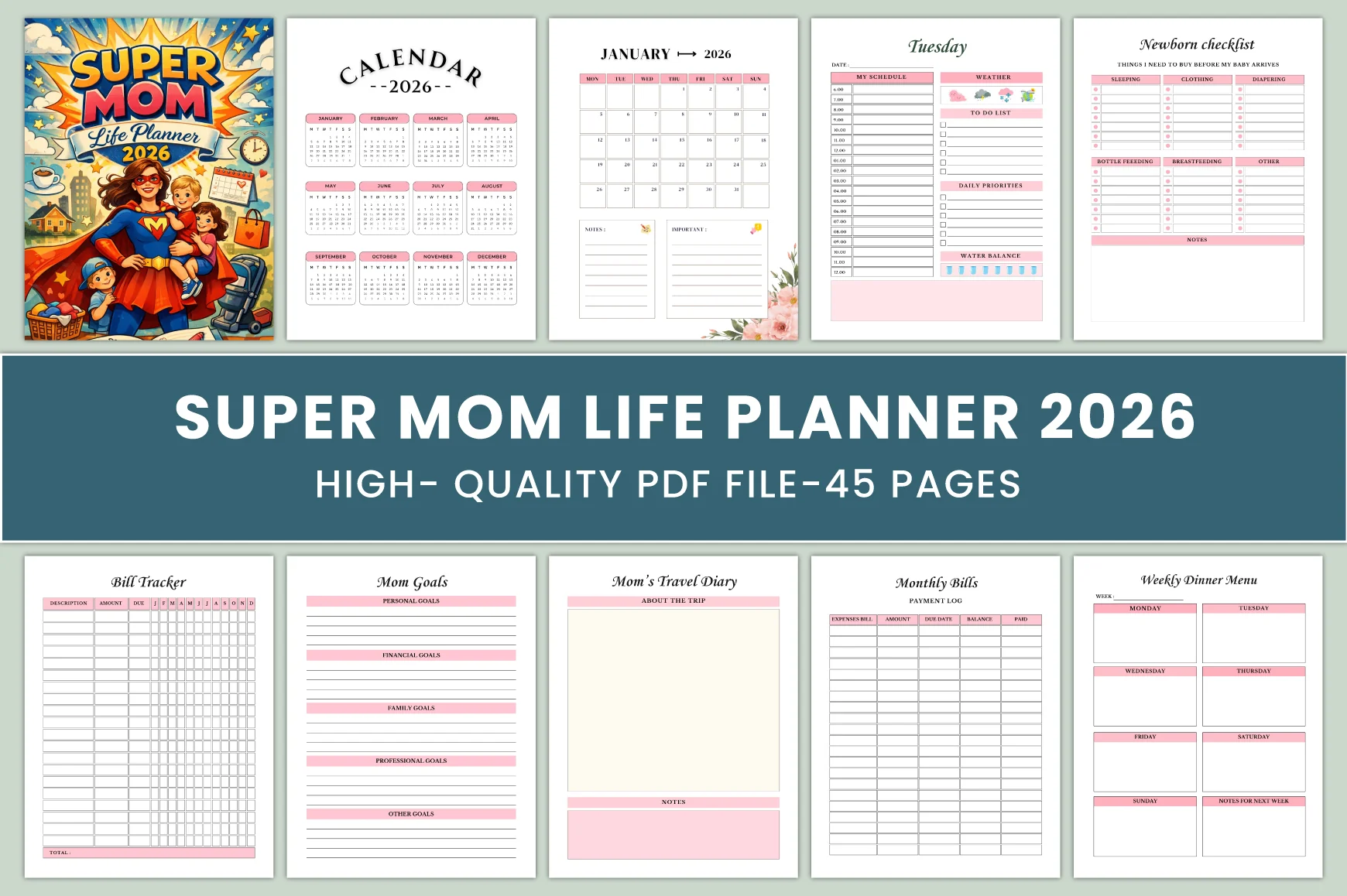 Super Mom Life Planner