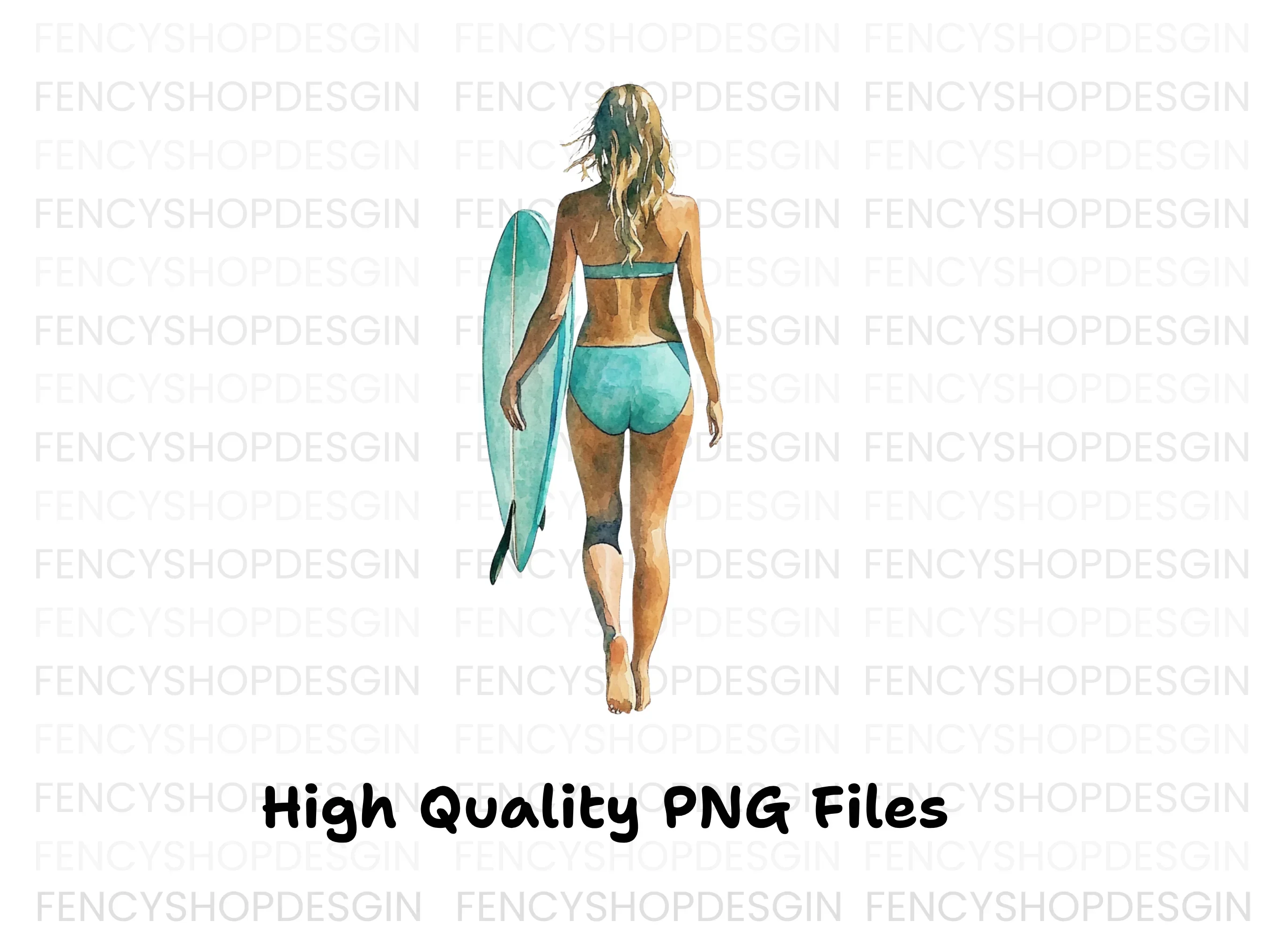 Surfer Girl Beach Vibes Clipart Bundle - Image 3