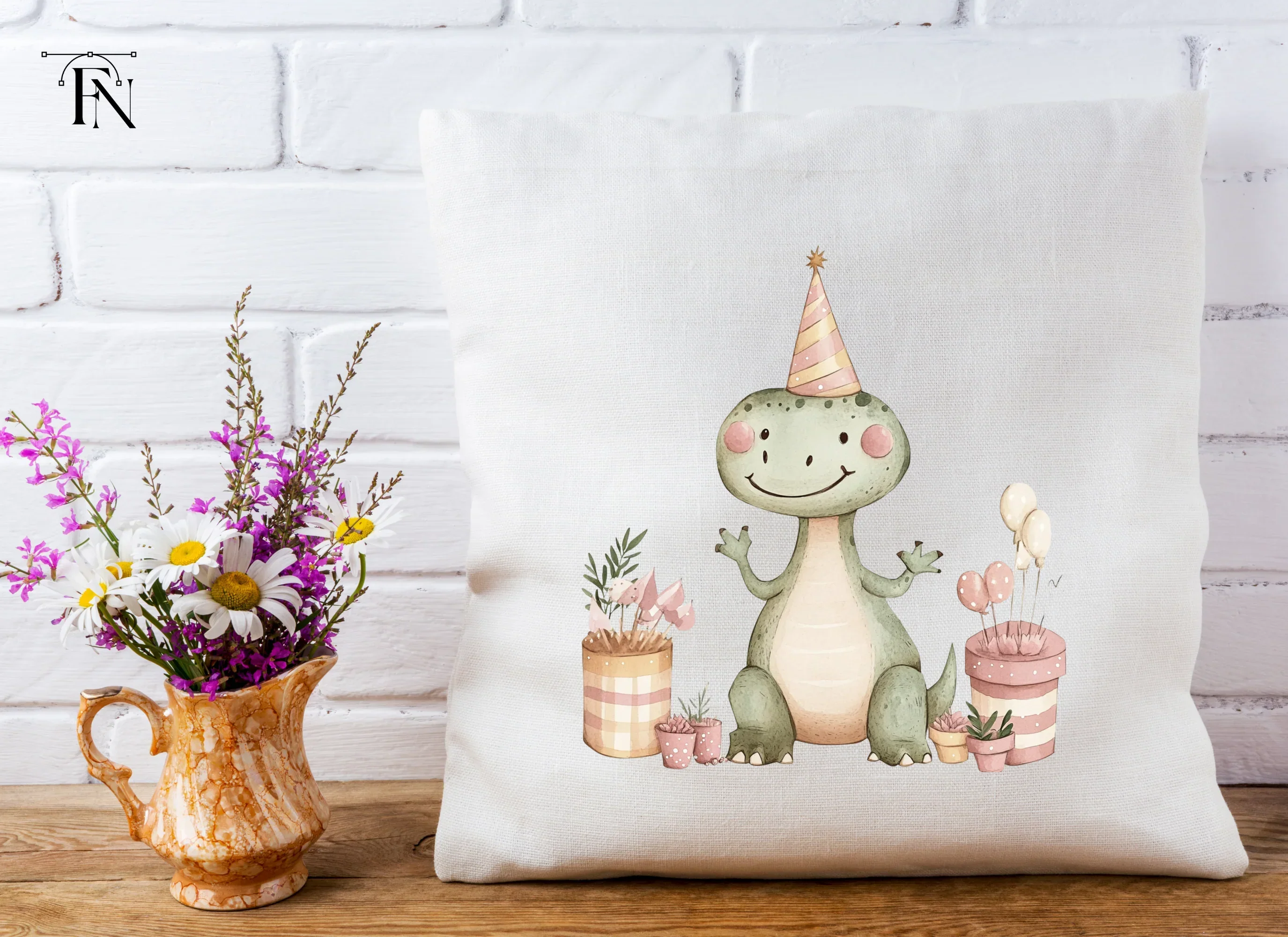 Sweet Baby Dinosaur Party Clipart Bundle - Image 4
