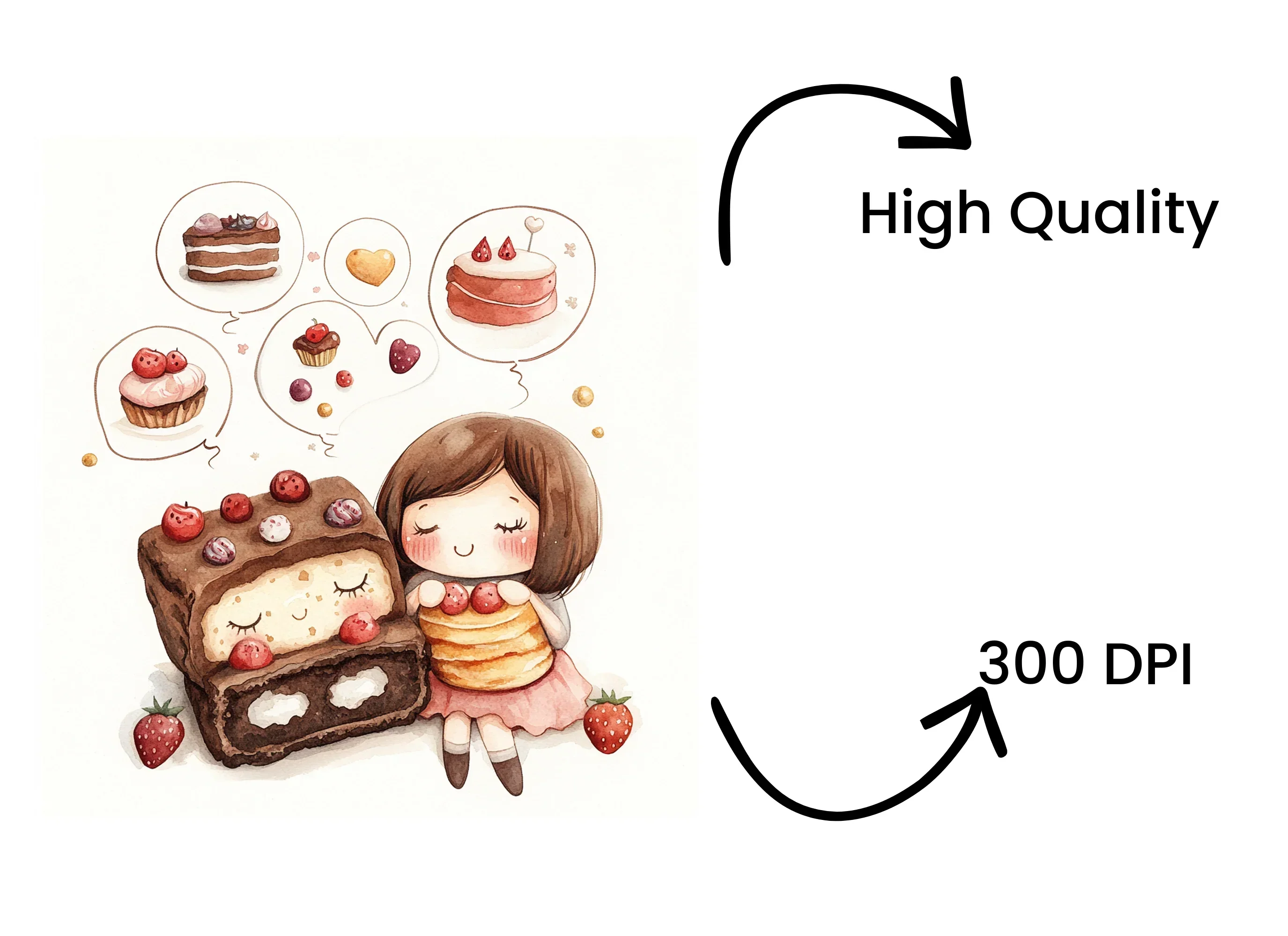 Sweet Dreams Dessert Clipart Bundle - Image 4