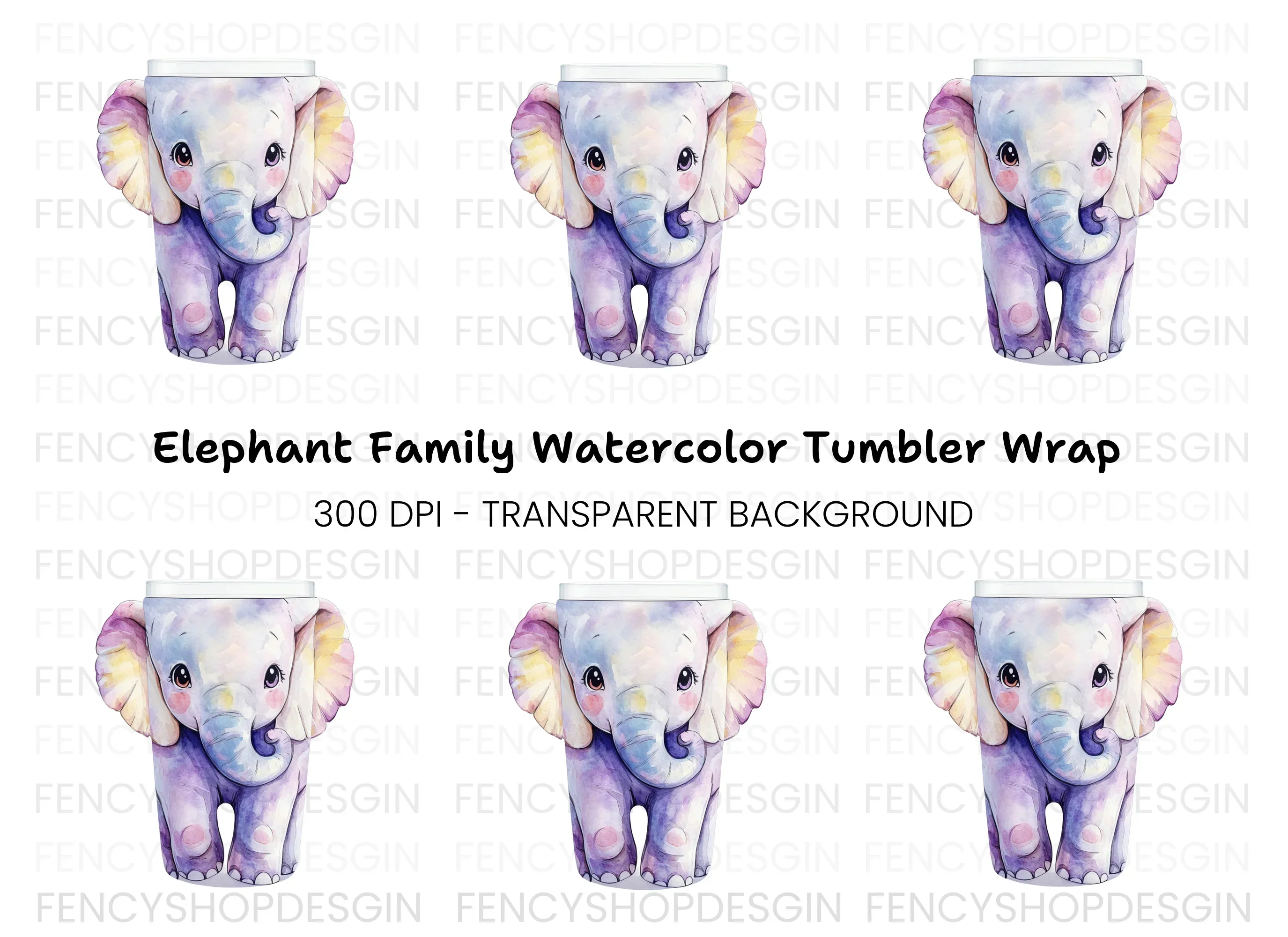 Sweet Elephant Clipart Bundle
