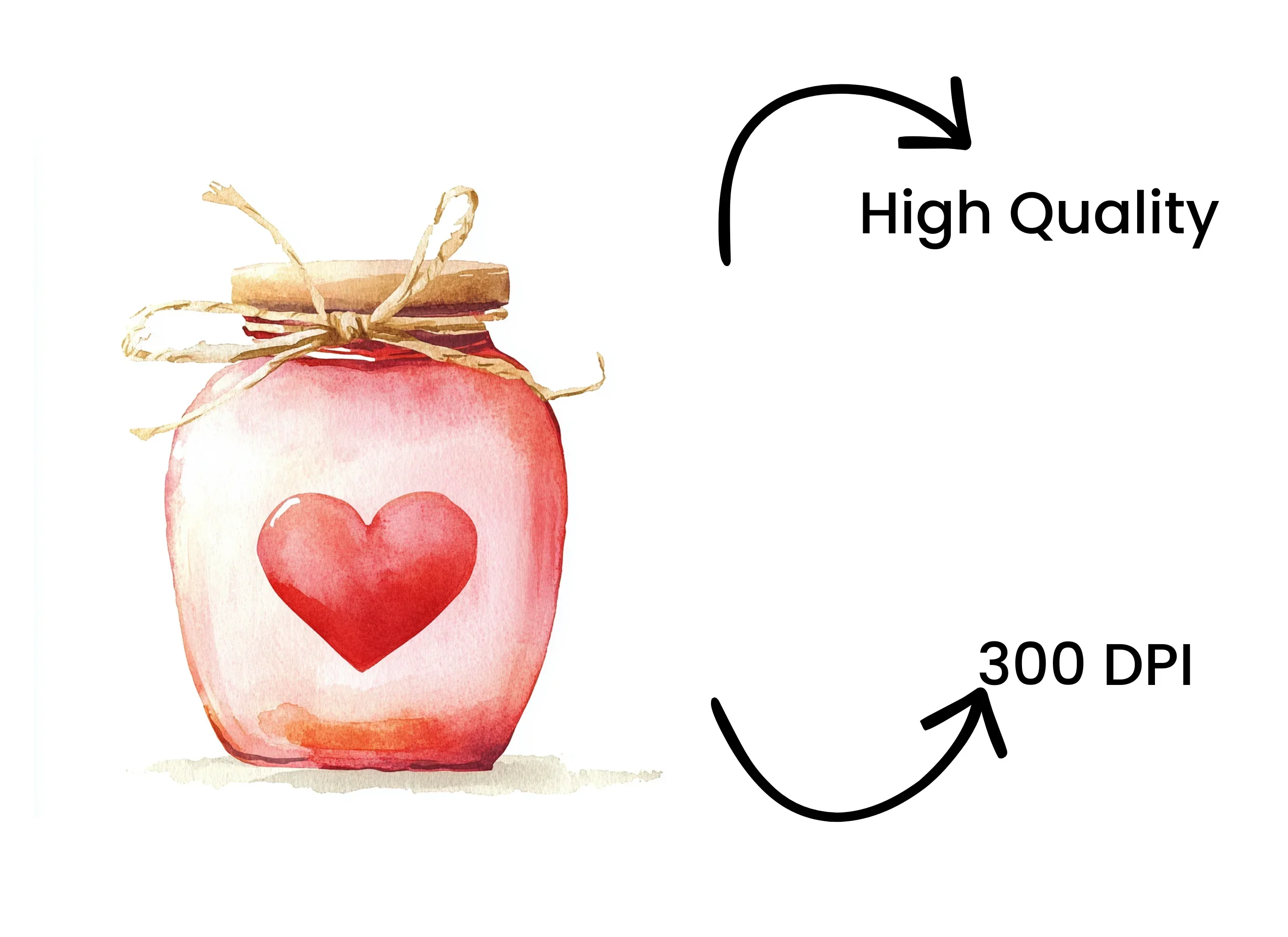 Sweet Heart Jars Clipart Bundle - Image 4