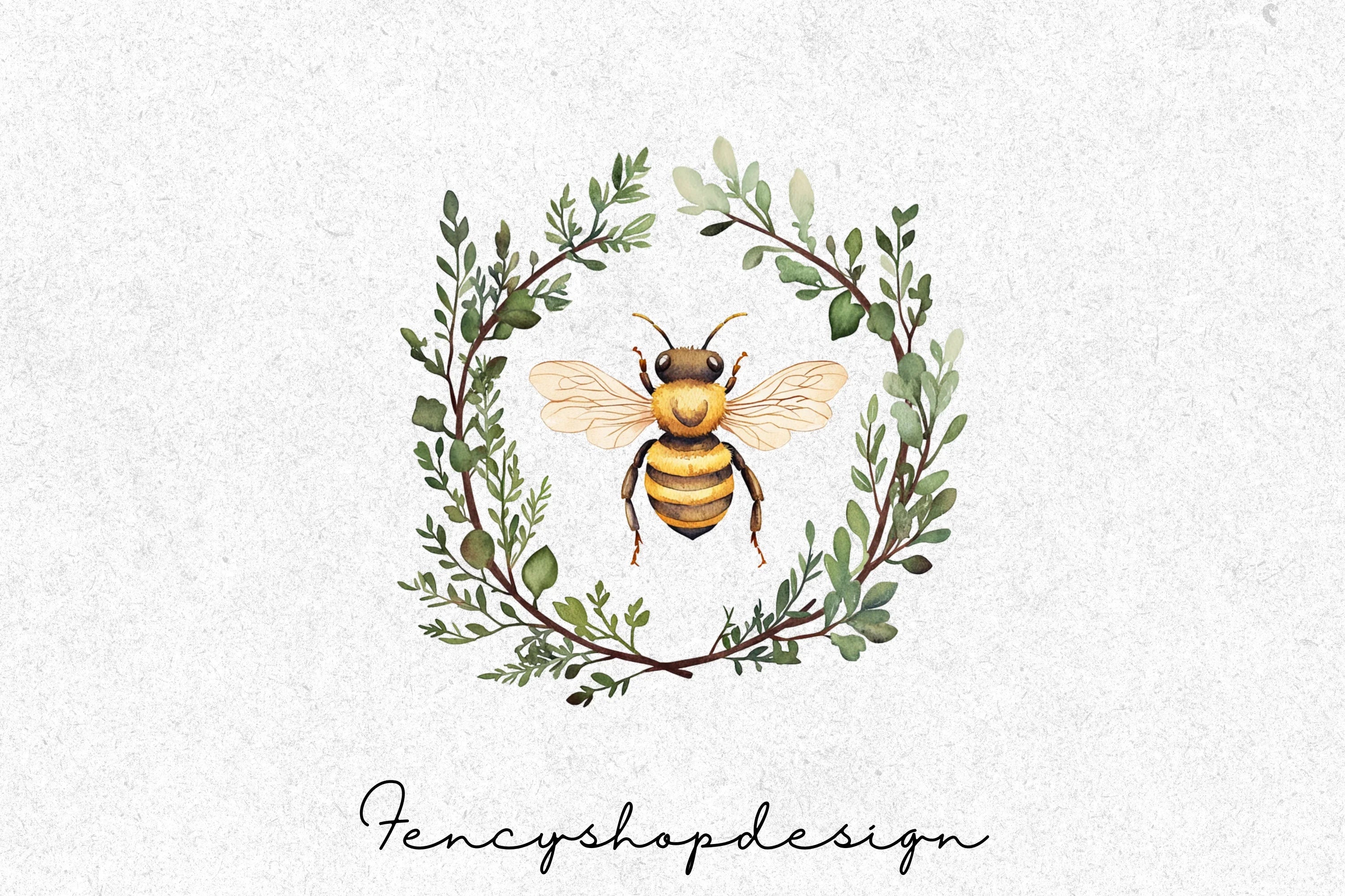 Sweet Honey Bee and Blossom Clipart Bundle - Image 3