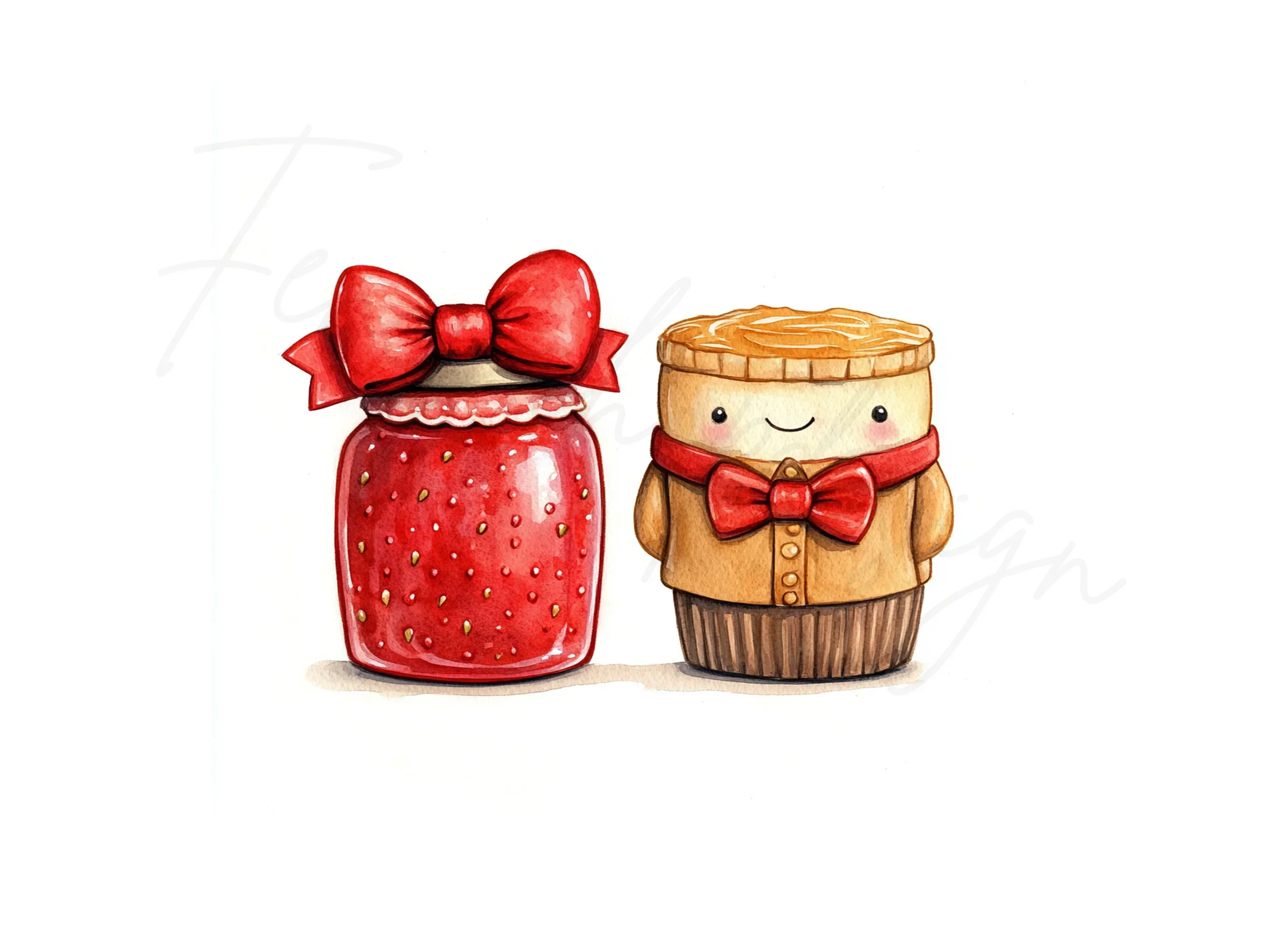 Sweet Jam Jar and Butter Duo Clipart Bundle - Image 3