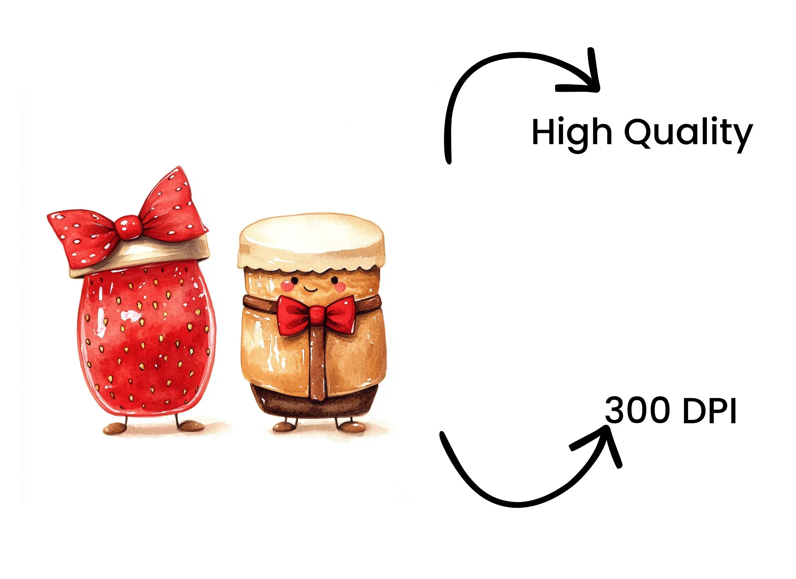 Sweet Jam Jar and Butter Duo Clipart Bundle - Image 4