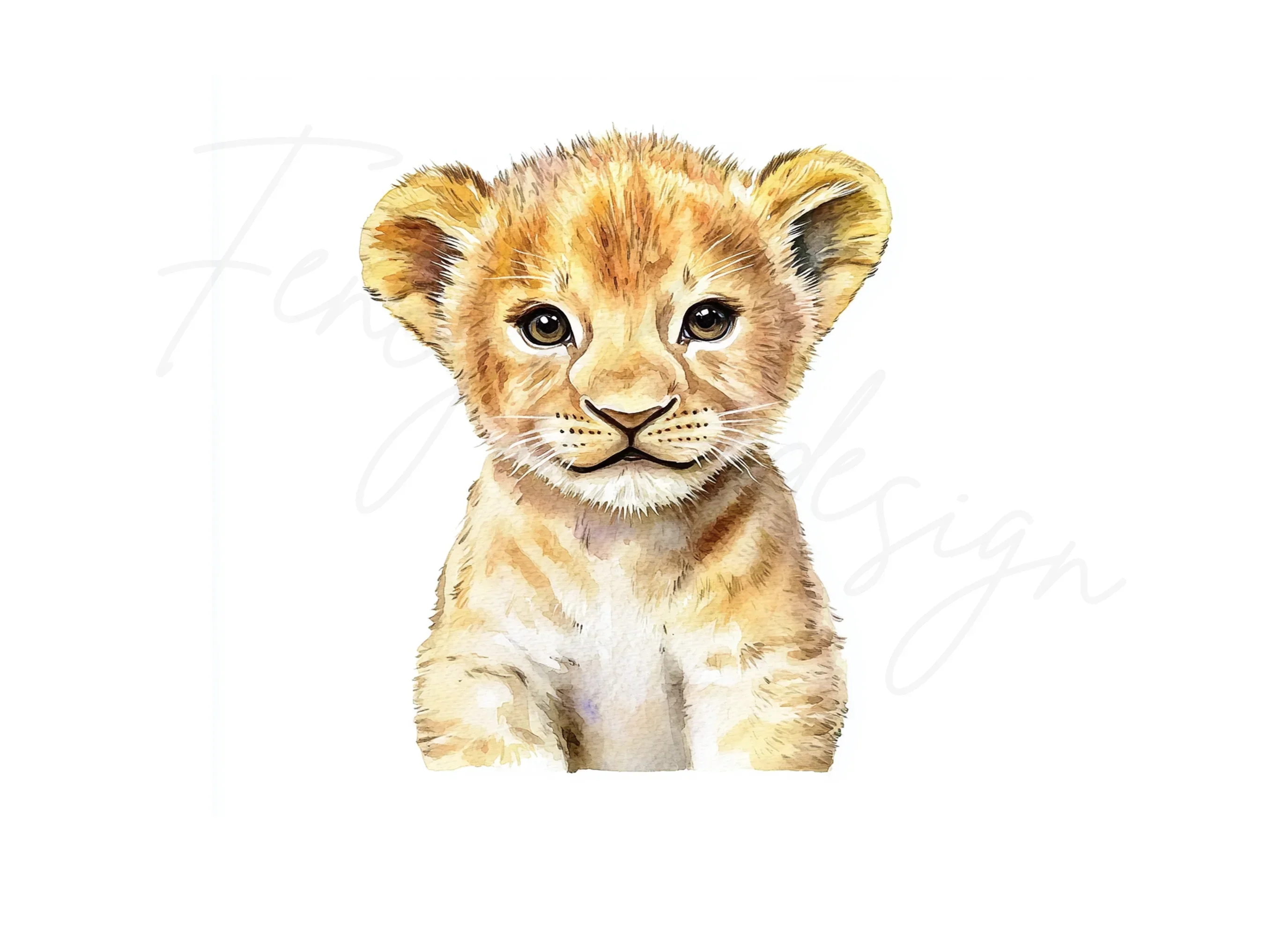 Sweet Lion Cub Duo Clipart Bundle - Image 2