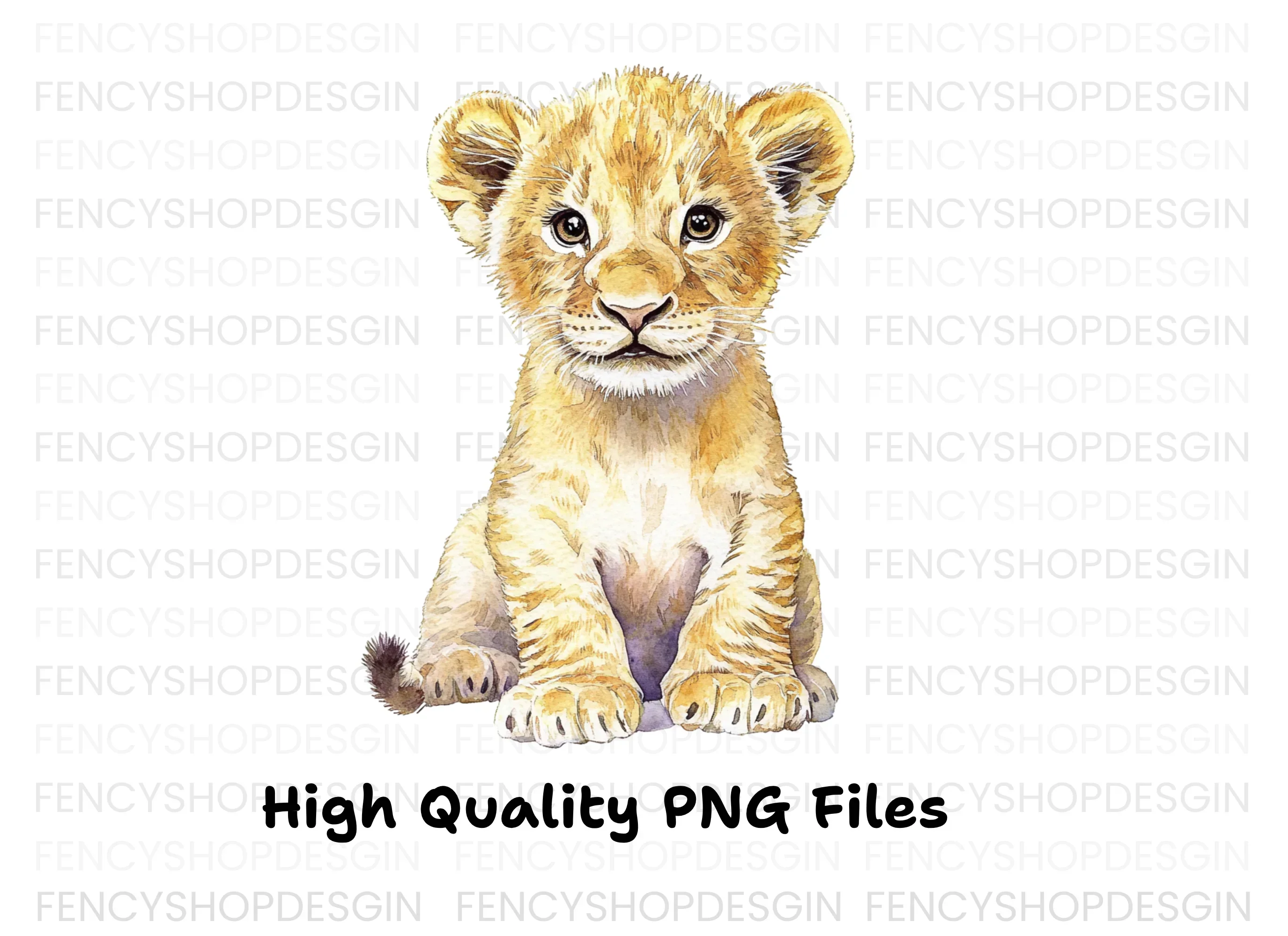 Sweet Lion Cub Illustration Clipart Bundle - Image 3