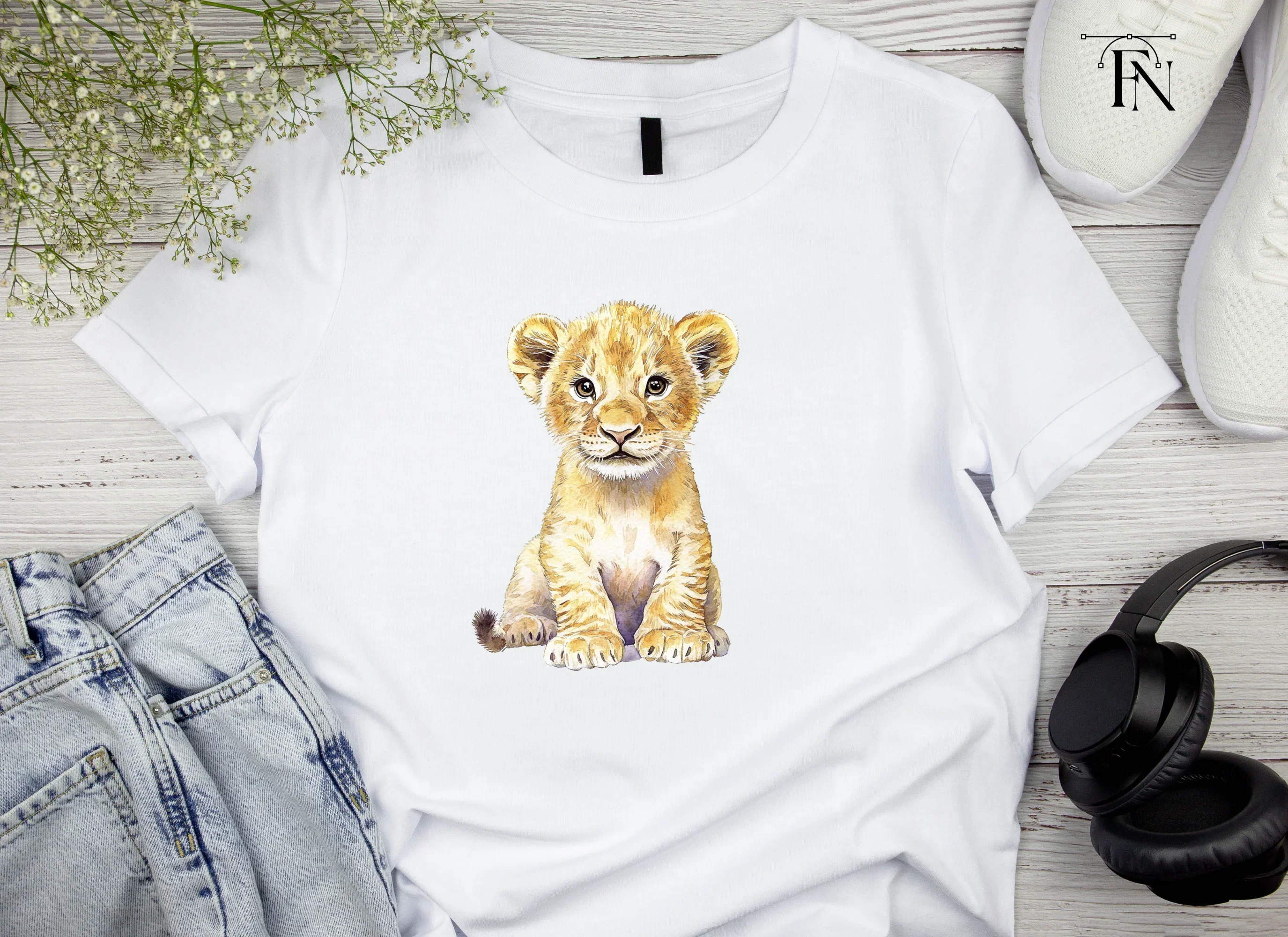 Sweet Lion Cub Illustration Clipart Bundle - Image 4