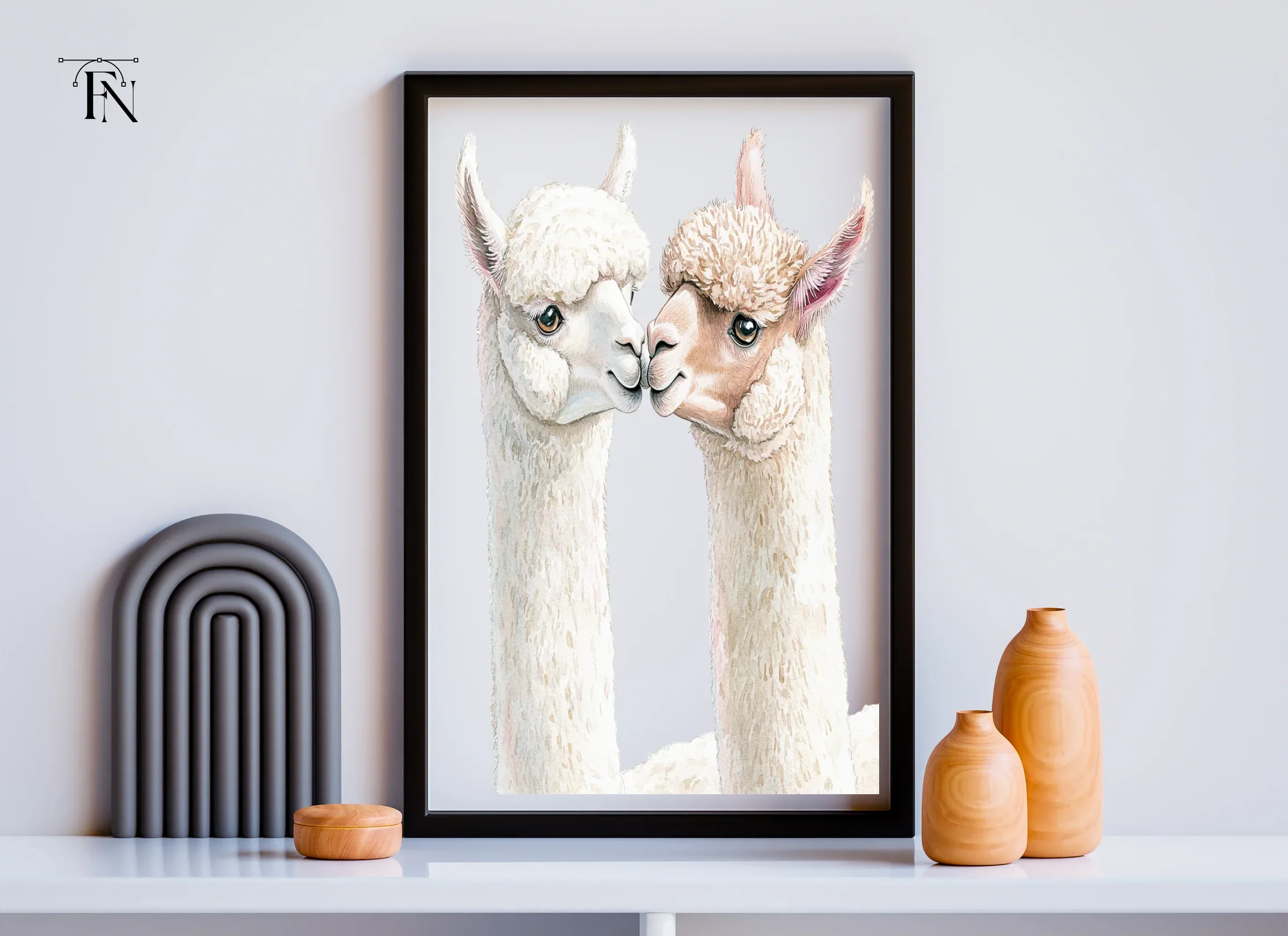 Sweet Llama Couple Love Clipart Bundle - Image 3