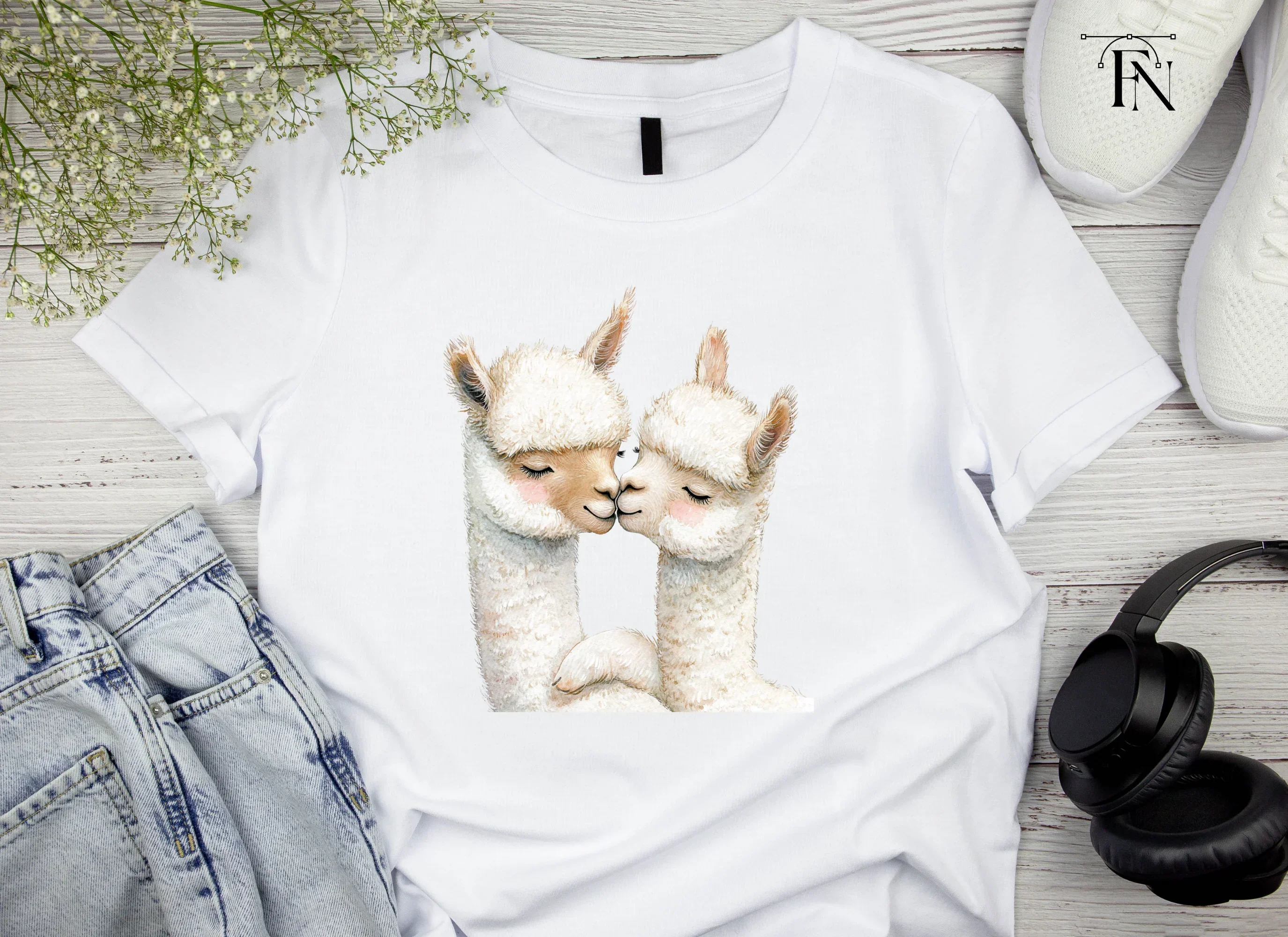 Sweet Llama Couple Love Clipart Bundle - Image 5
