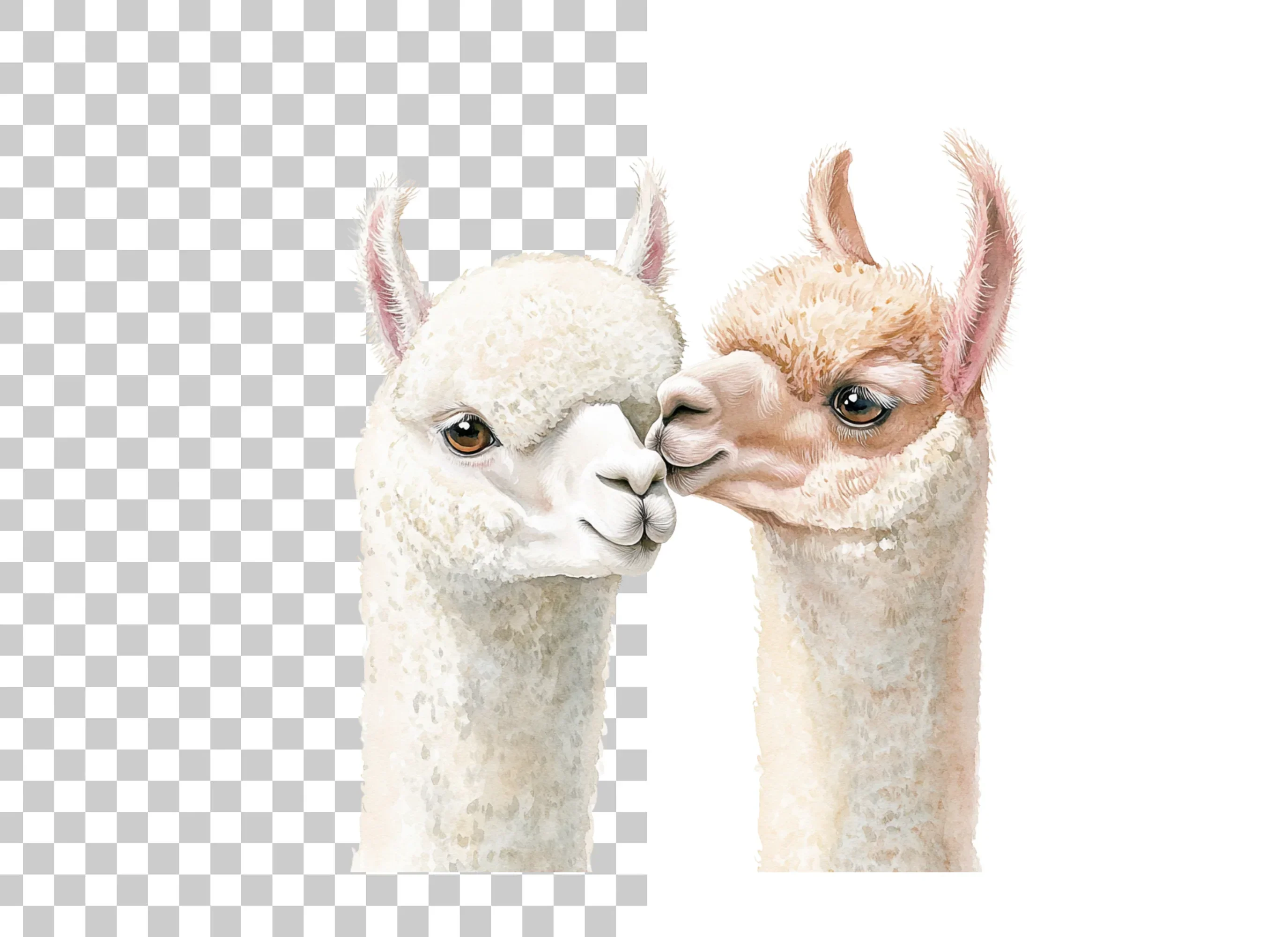 Sweet Llama Couple Love Clipart Bundle - Image 6