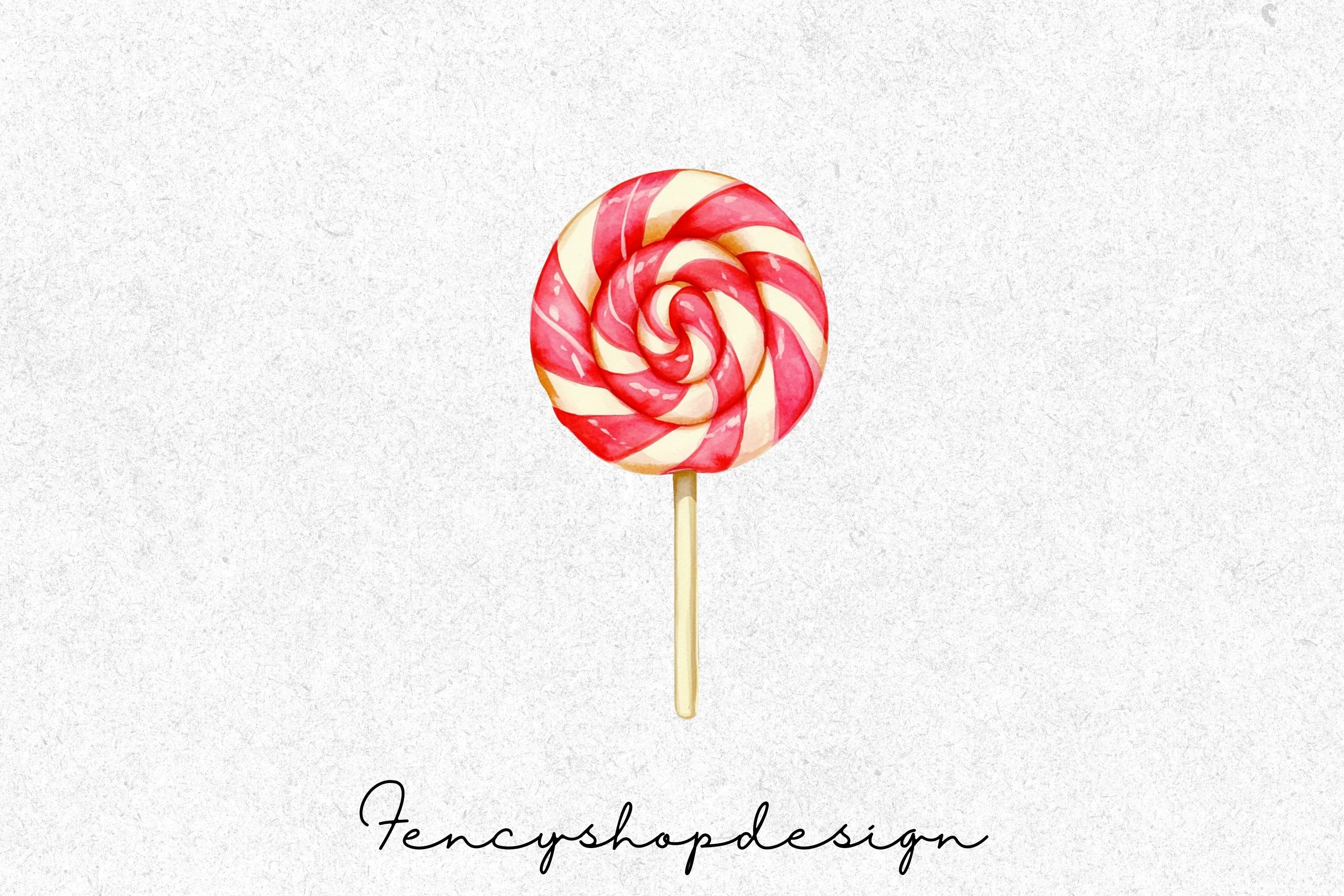 Sweet Swirl Lollipop Clipart Bundle - Image 3