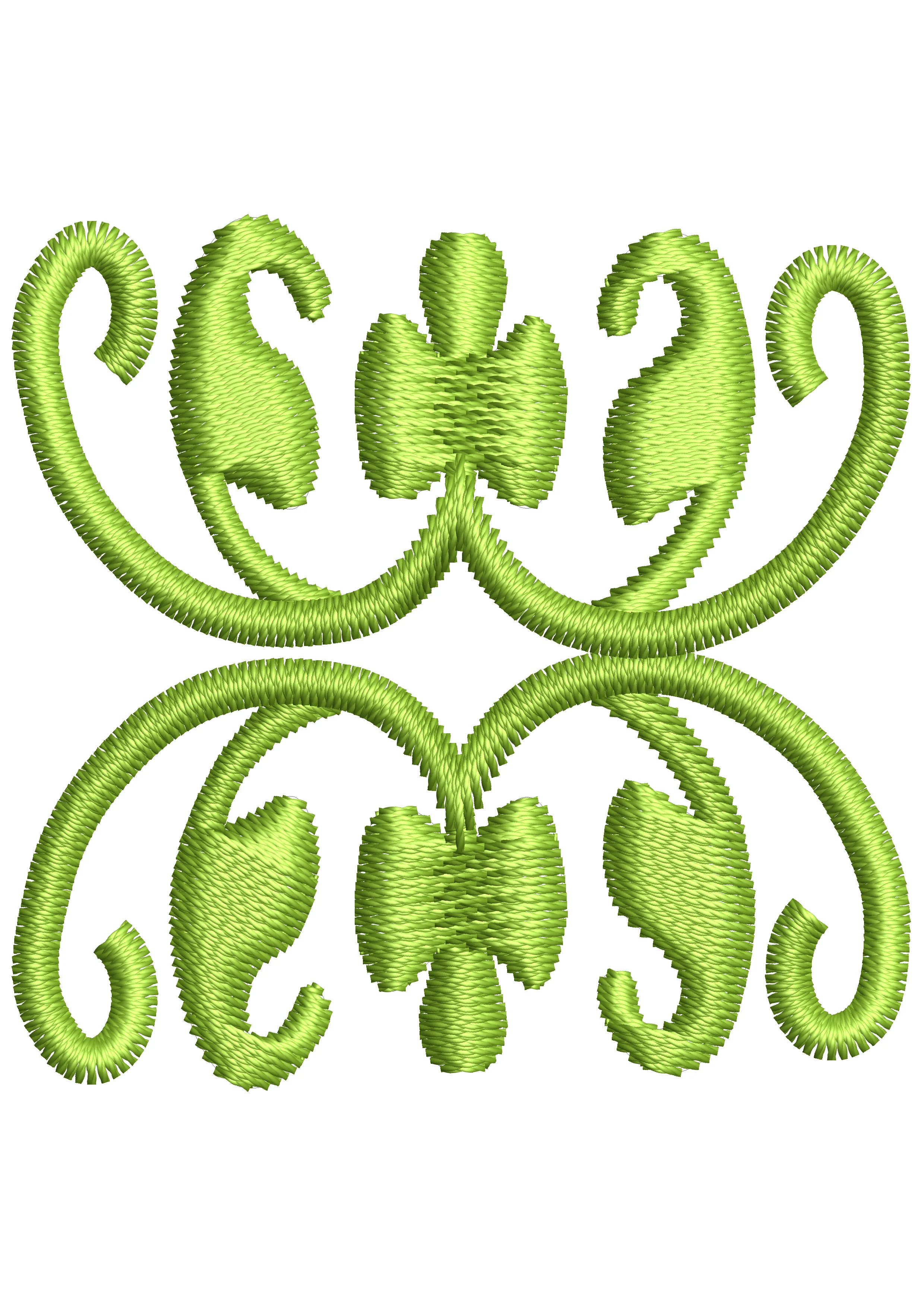 Swirl Art Embroidery Design