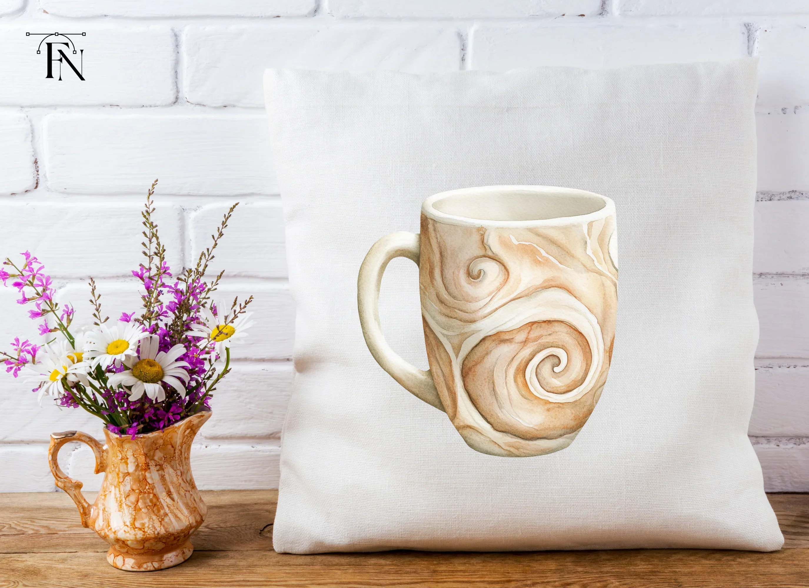 Swirl Pattern Coffee Clipart Bundle - Image 5
