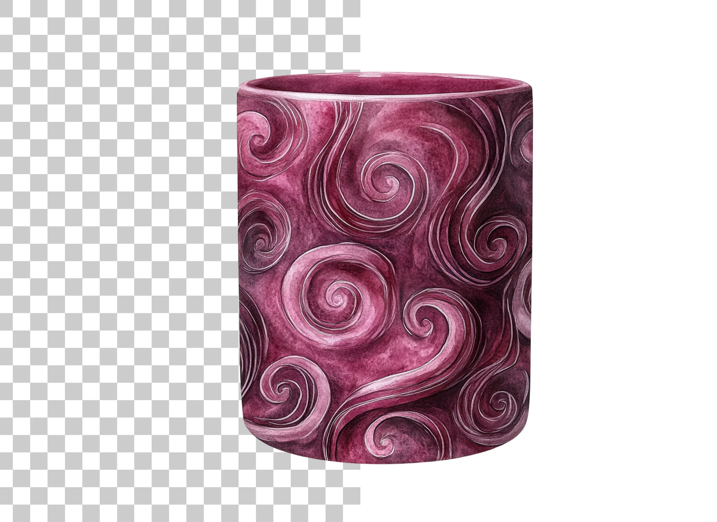 Swirls Pink Clipart Bundle - Image 2