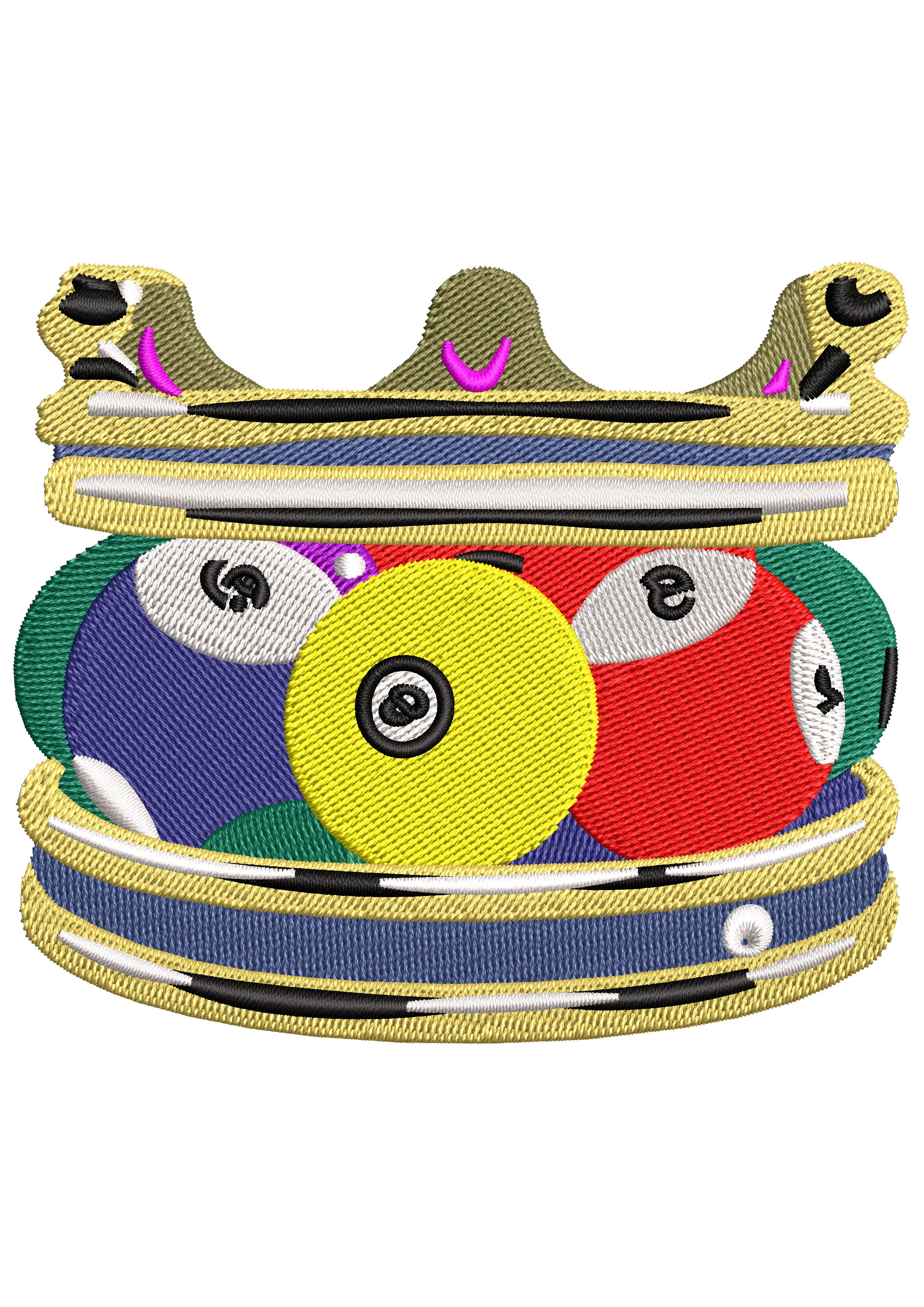 Table Balls Embroidery Design