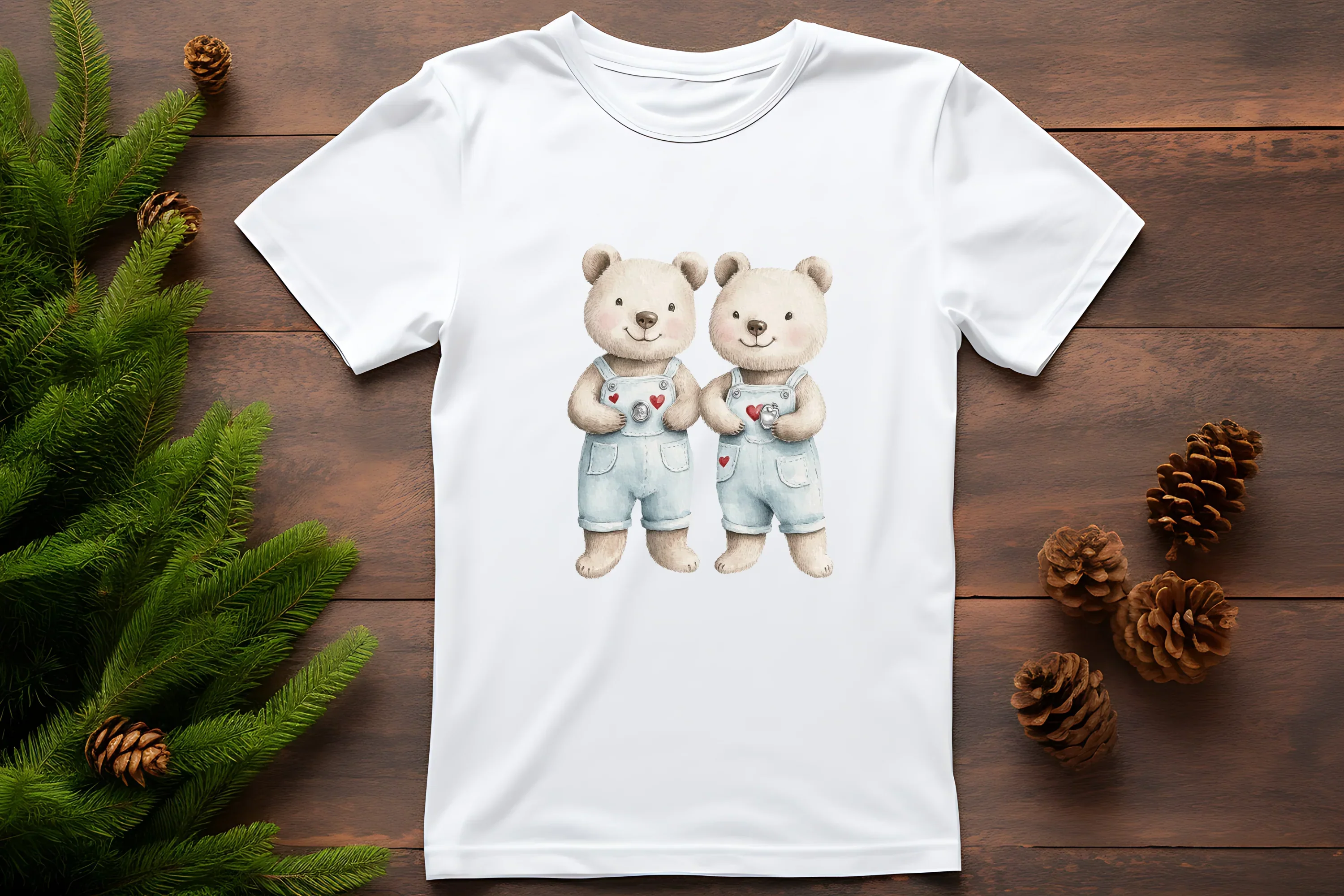 Teddy Bears with Heart Balloons Clipart Bundle - Image 3