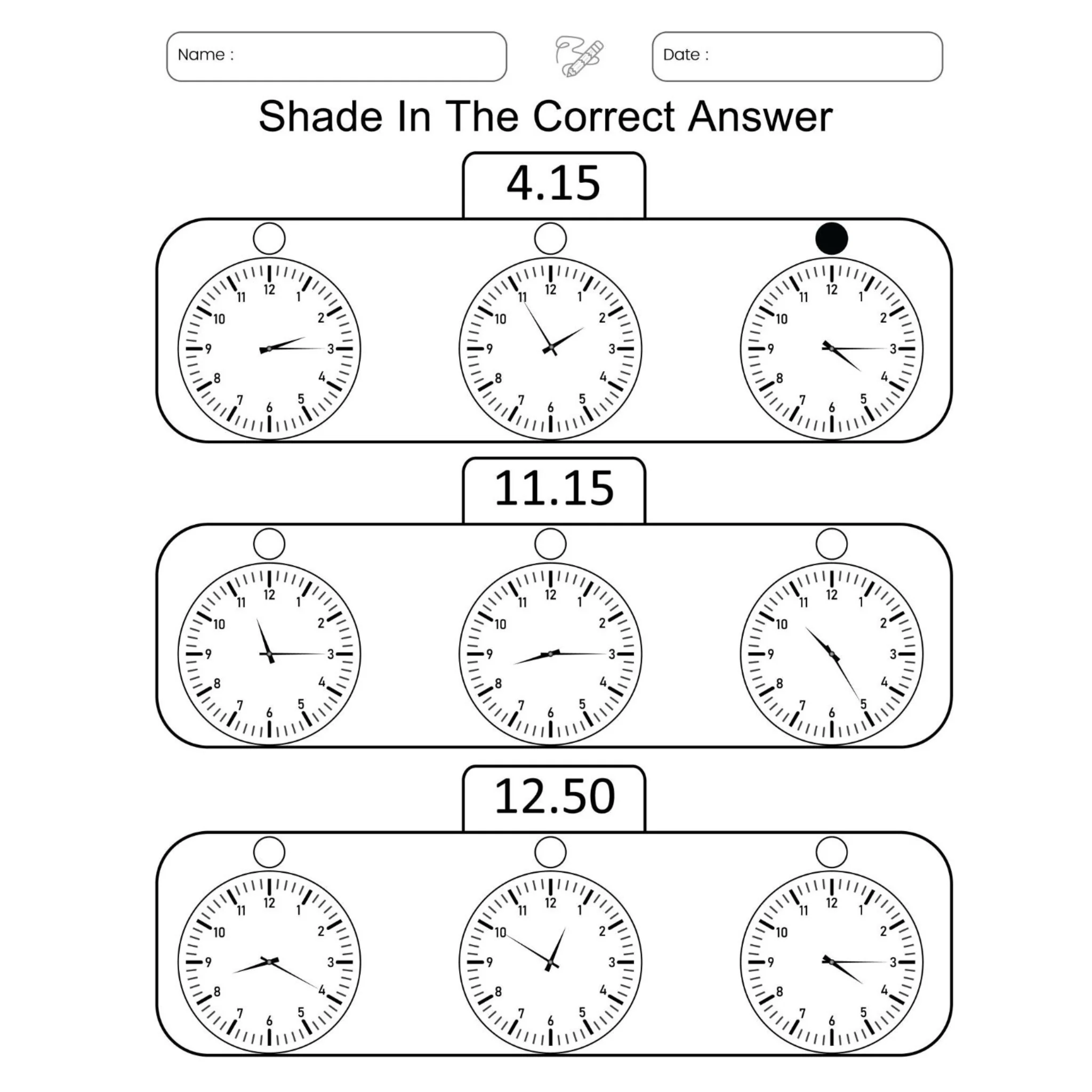 Telling Time Worksheets 120 Page Workbook - Image 4