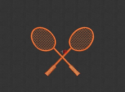 Tennis Embroidery Design
