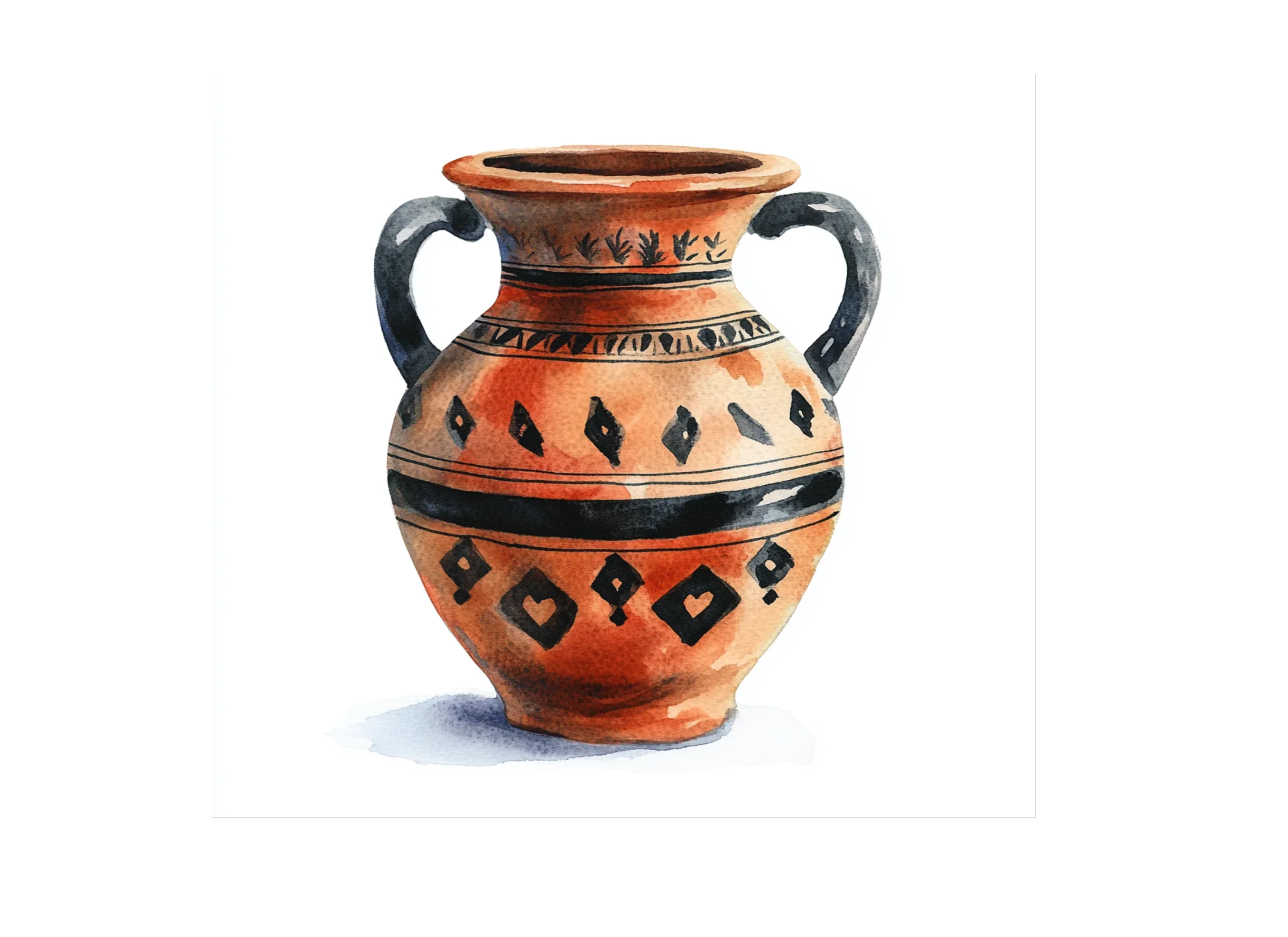 Terracotta Greek Vases Clipart Bundle - Image 2