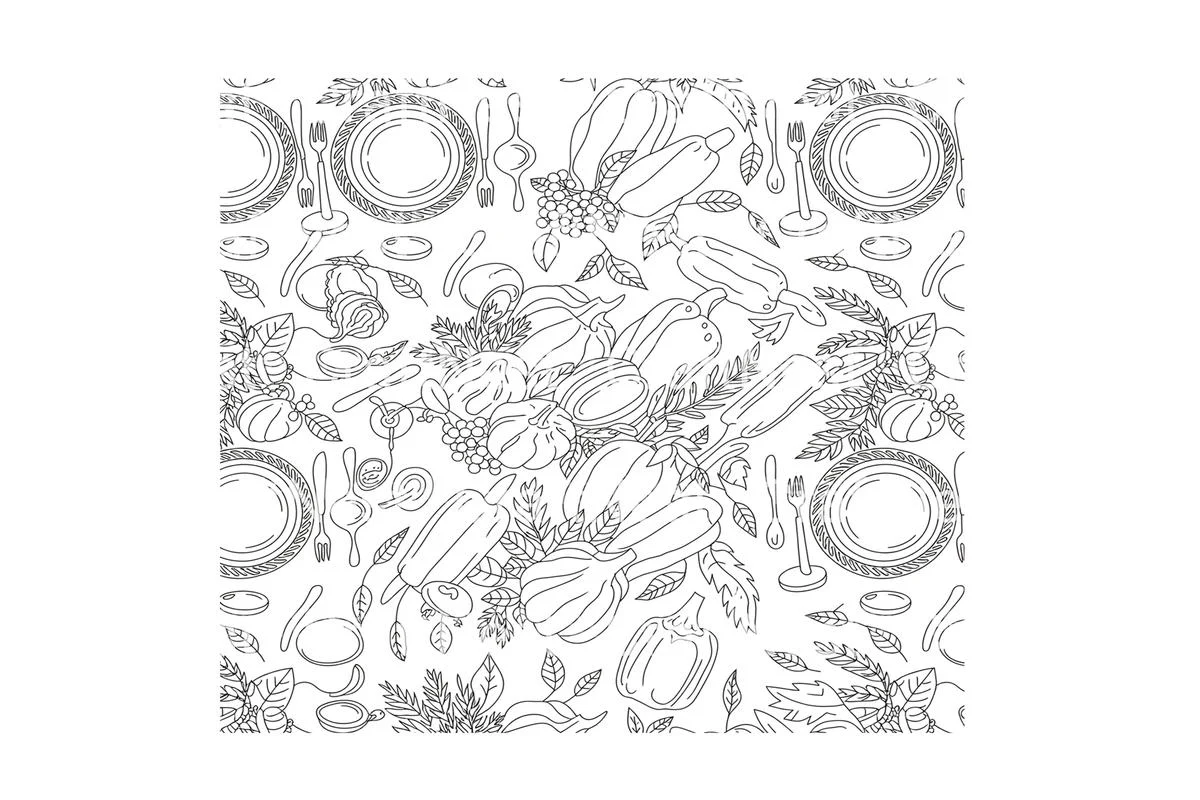 Thanksgiving Feast Coloring Books - Image 4